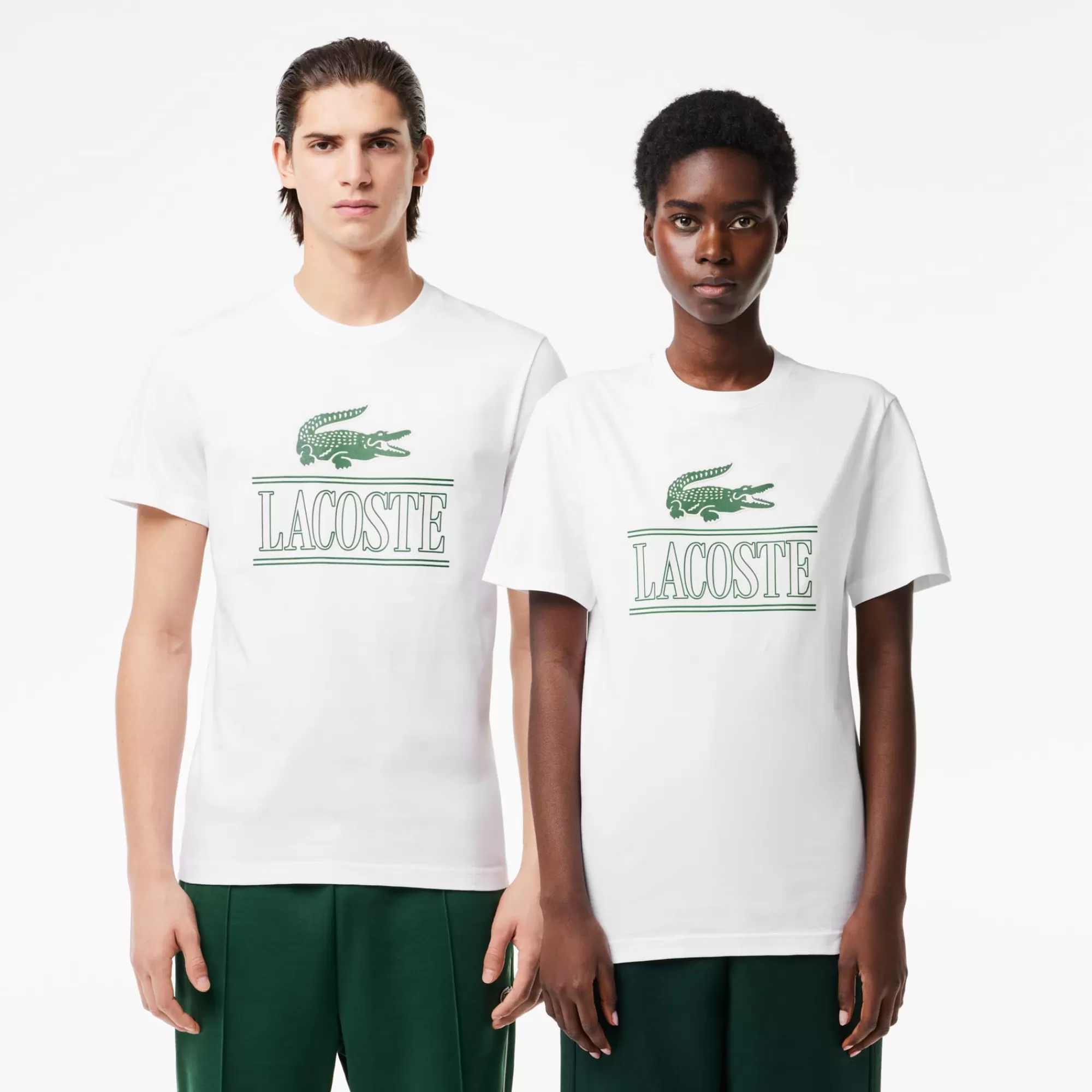 MULHER LACOSTE T-Shirts | T-Shirts^T-shirt de Algodão com Estampado