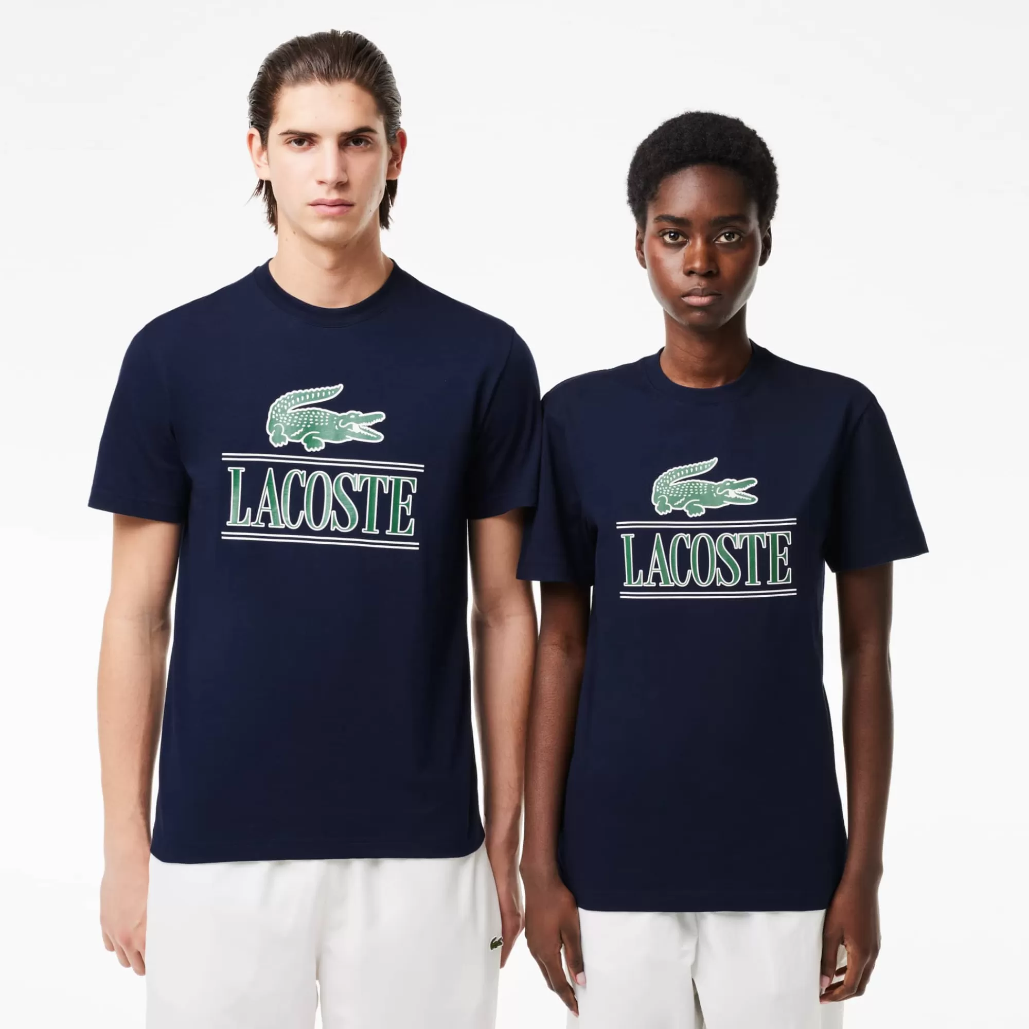 MULHER LACOSTE T-Shirts | T-Shirts^T-shirt de Algodão com Estampado