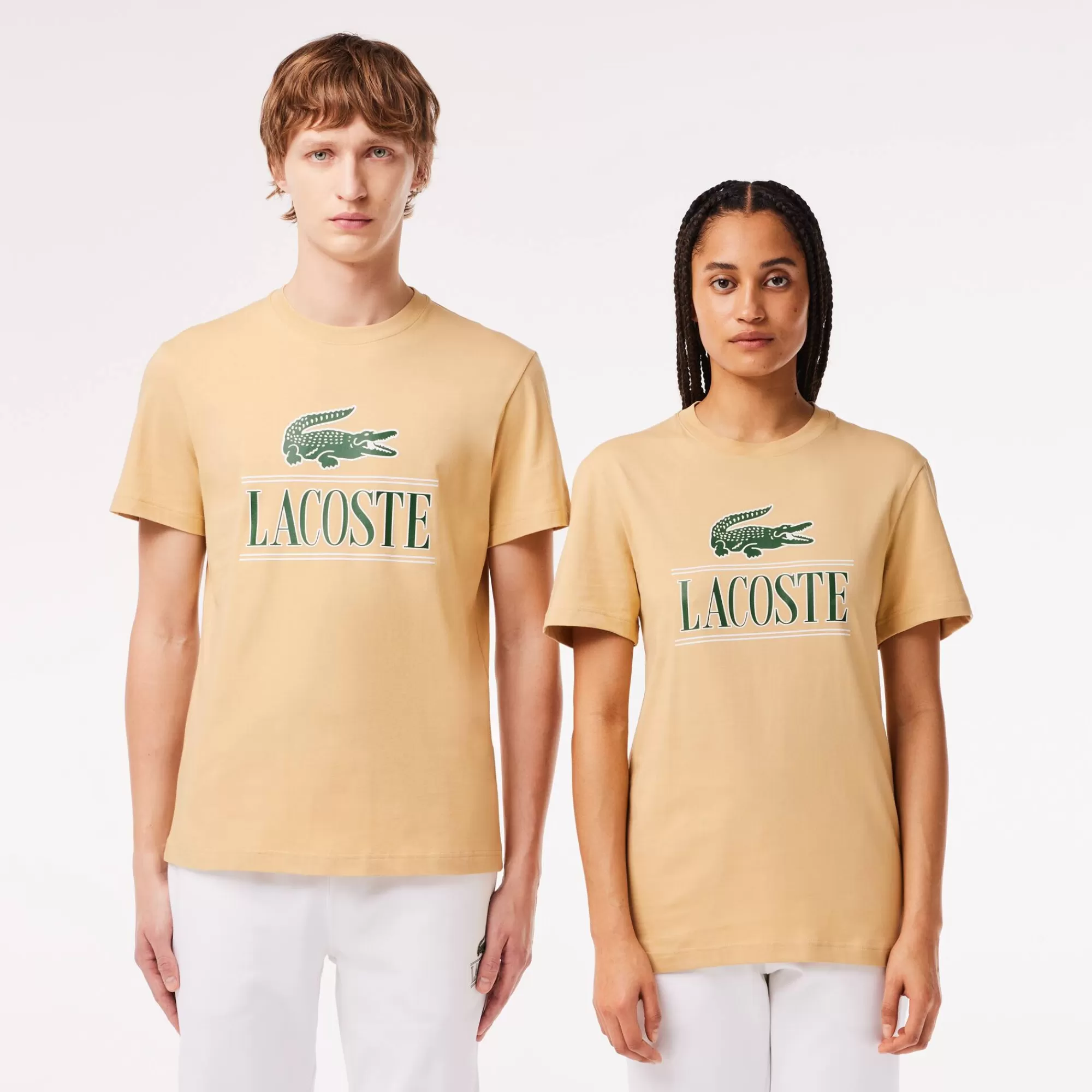 MULHER LACOSTE T-Shirts | T-Shirts^T-shirt de Algodão com Estampado