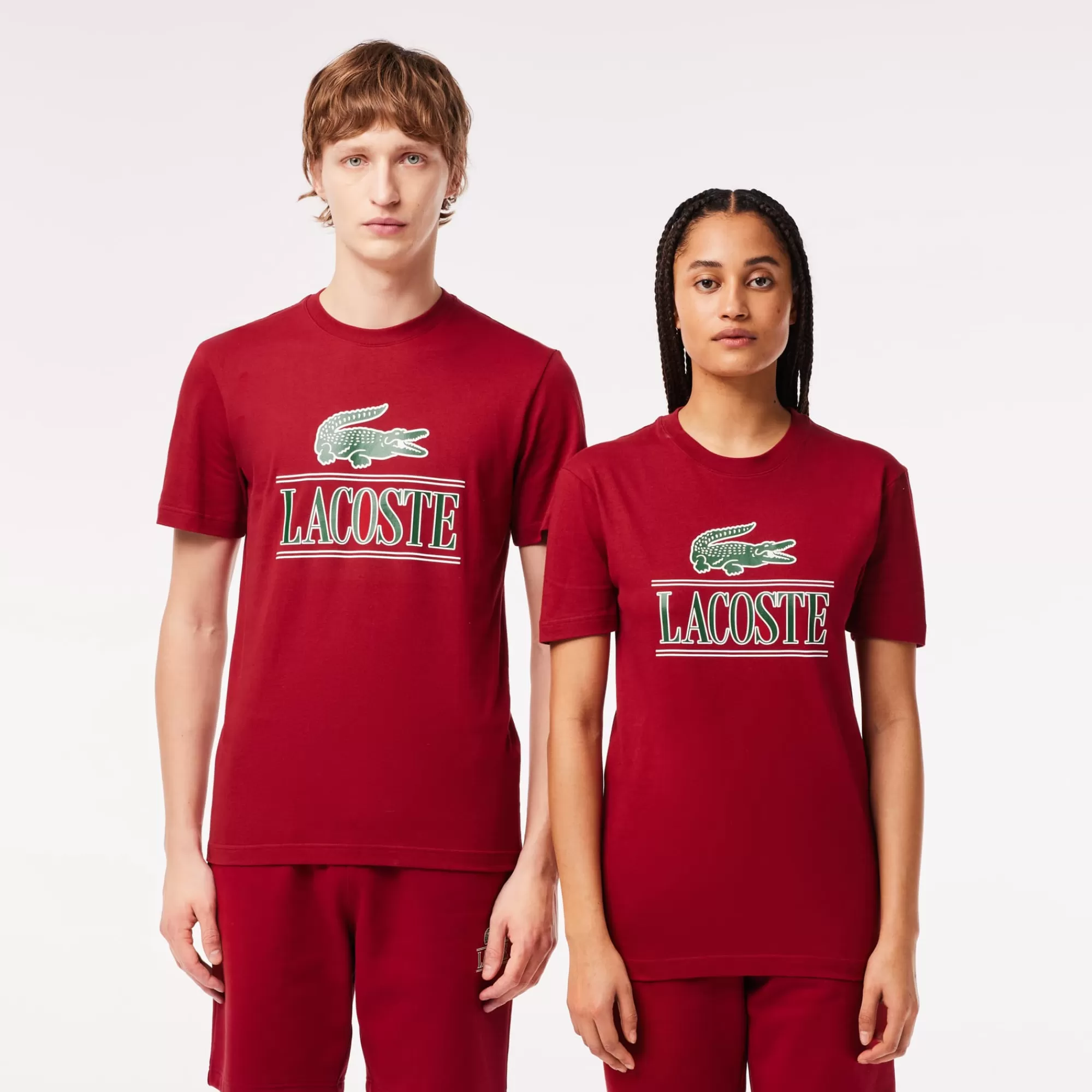 MULHER LACOSTE T-Shirts | T-Shirts^T-shirt de Algodão com Estampado