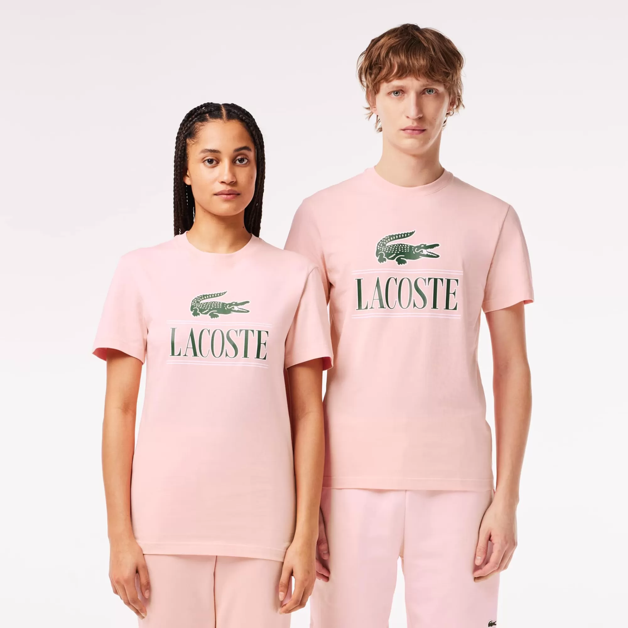 MULHER LACOSTE T-Shirts | T-Shirts^T-shirt de Algodão com Estampado