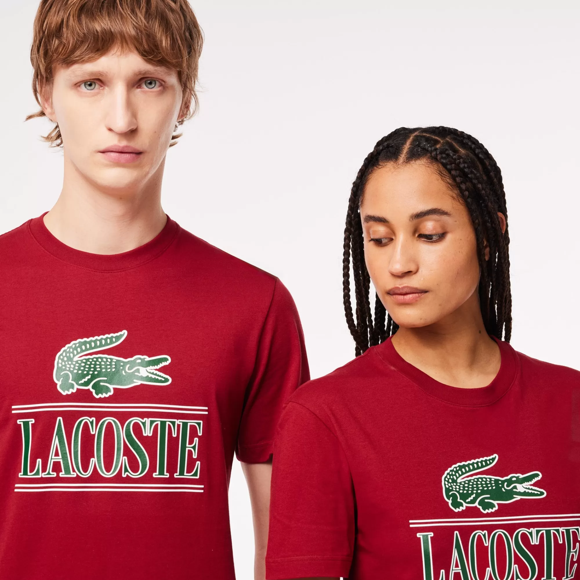 MULHER LACOSTE T-Shirts | T-Shirts^T-shirt de Algodão com Estampado