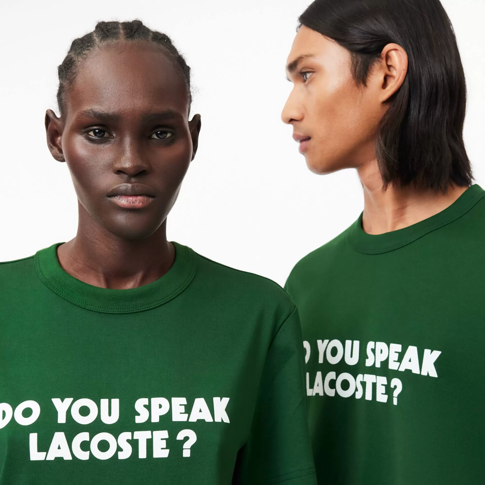 MULHER LACOSTE T-Shirts | T-Shirts^T-shirt de Algodão com Estampado