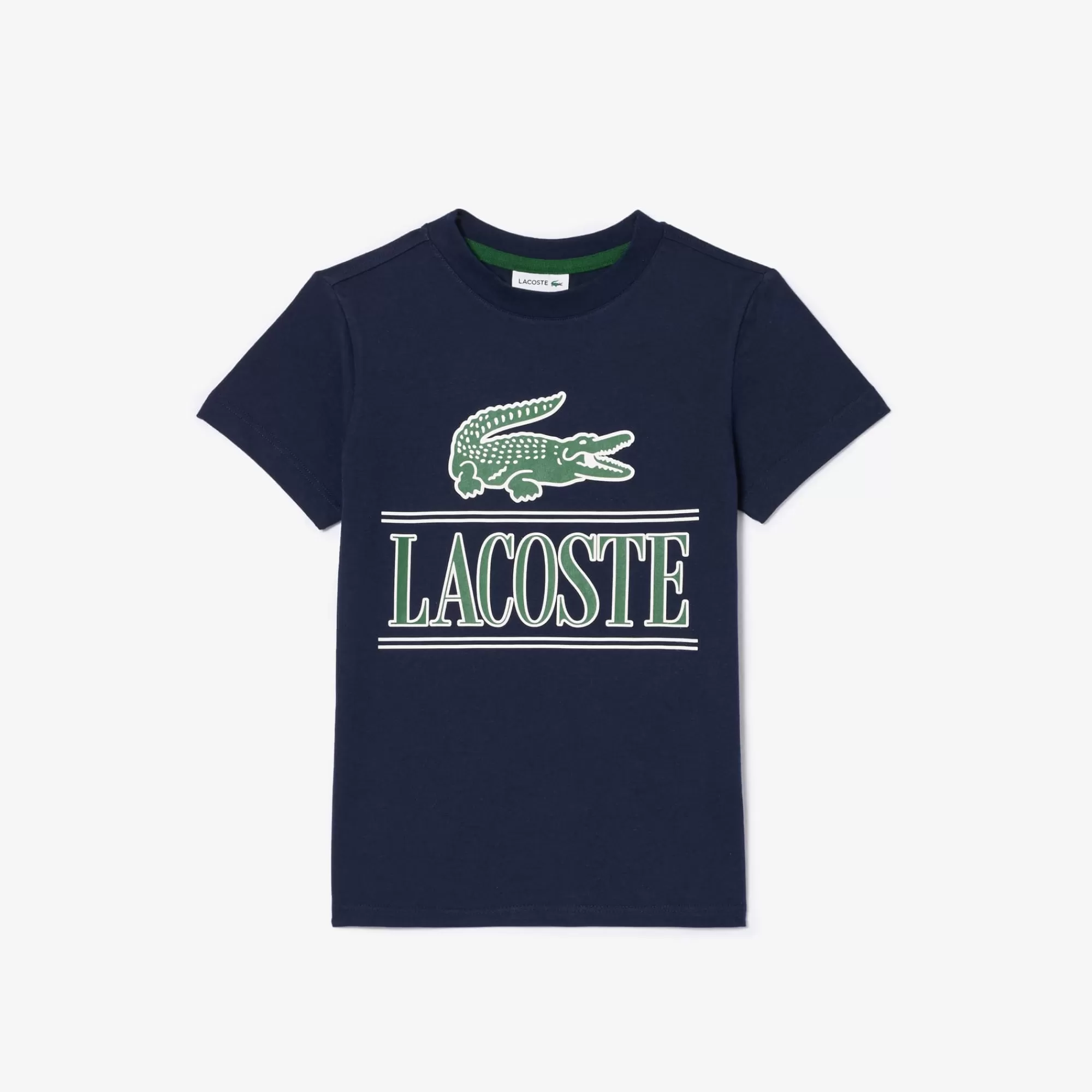 Crianças LACOSTE Moda Menino | Moda Menino^T-shirt de Algodão com Estampado 3D