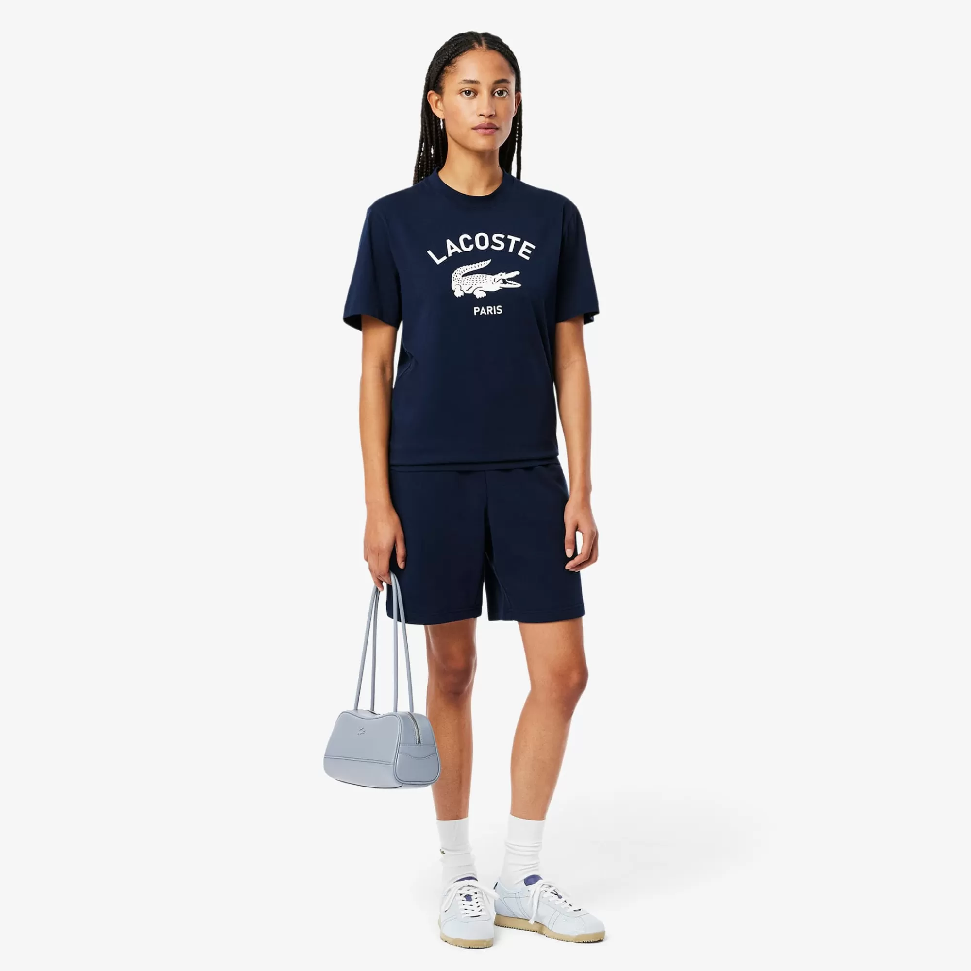 MULHER LACOSTE T-Shirts | T-Shirts^T-shirt de Algodão com Estampado de Assinatura