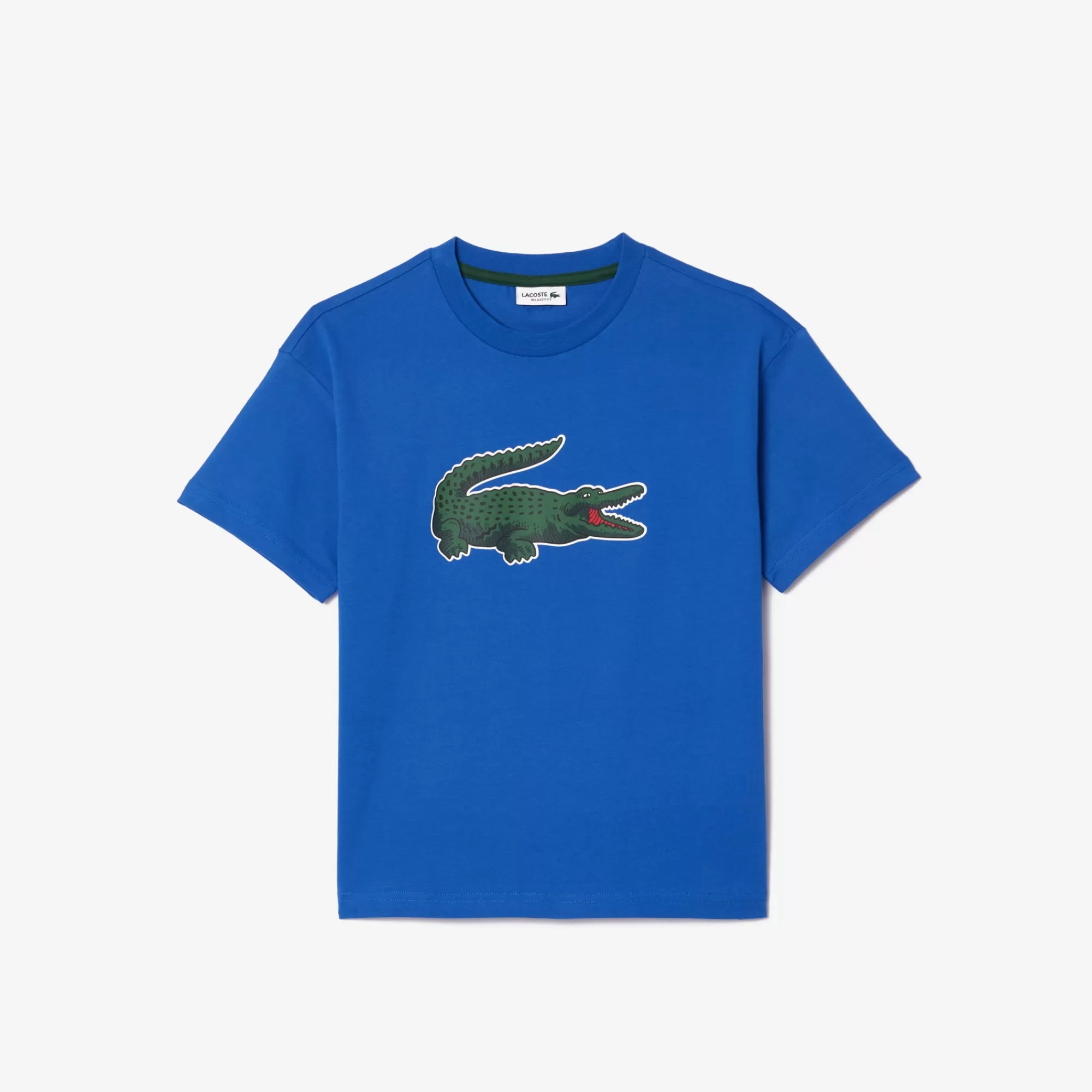 Crianças LACOSTE Moda Menina | Moda Menino^T-shirt de Algodão com Estampado de Crocodilo