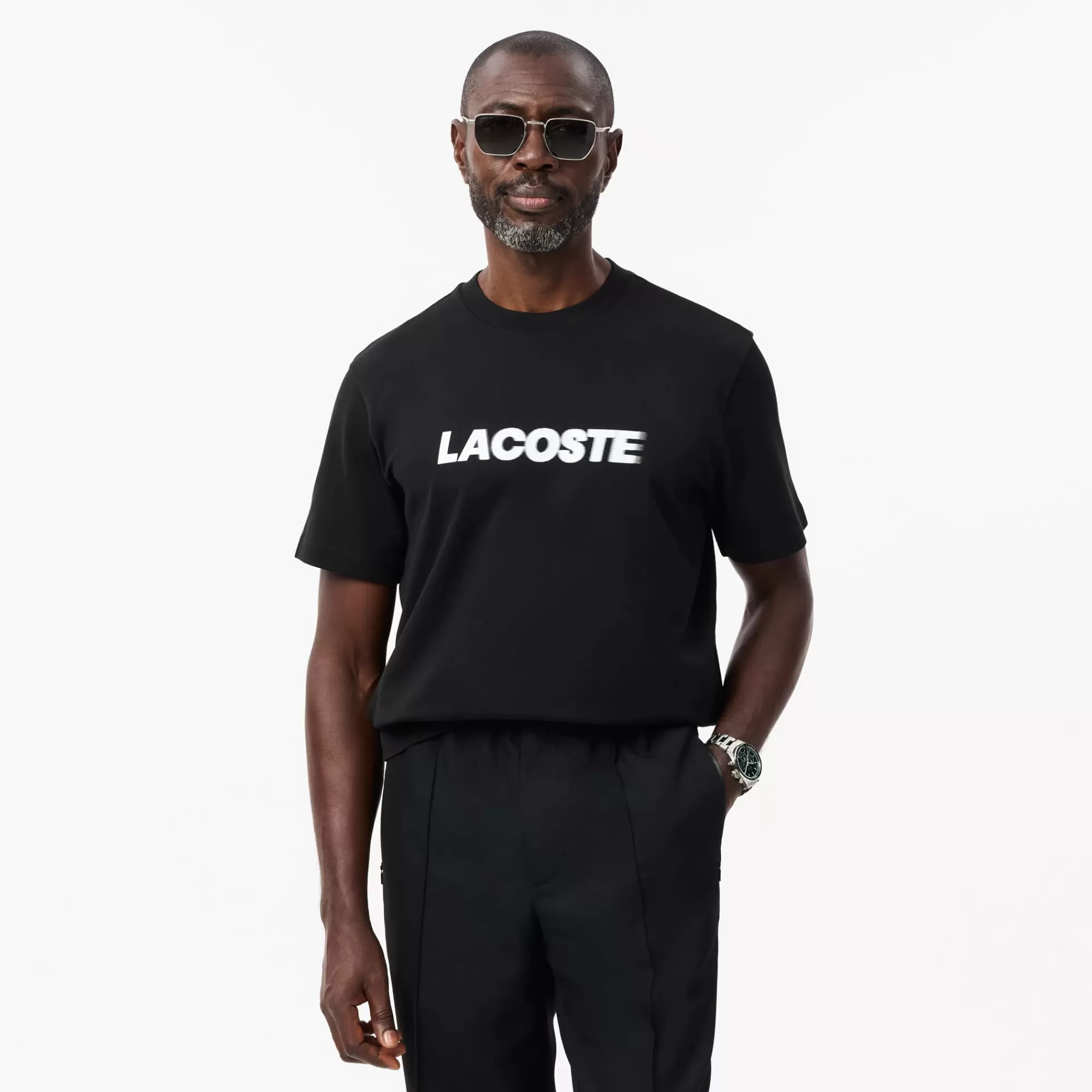 LACOSTE T-Shirts^T-shirt de Algodão Grosso com Logo