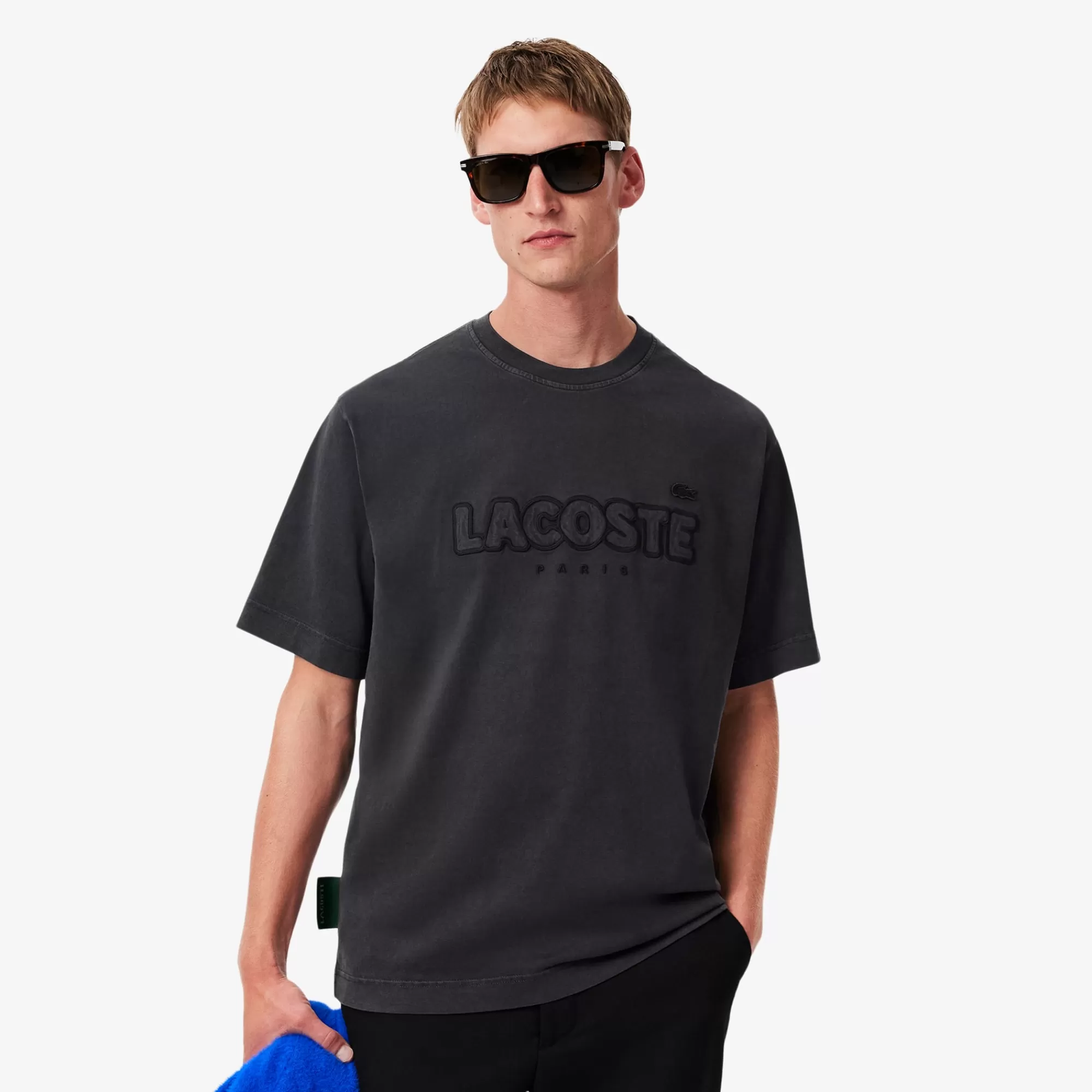 LACOSTE T-Shirts^T-shirt de Algodão Grosso Loose Fit