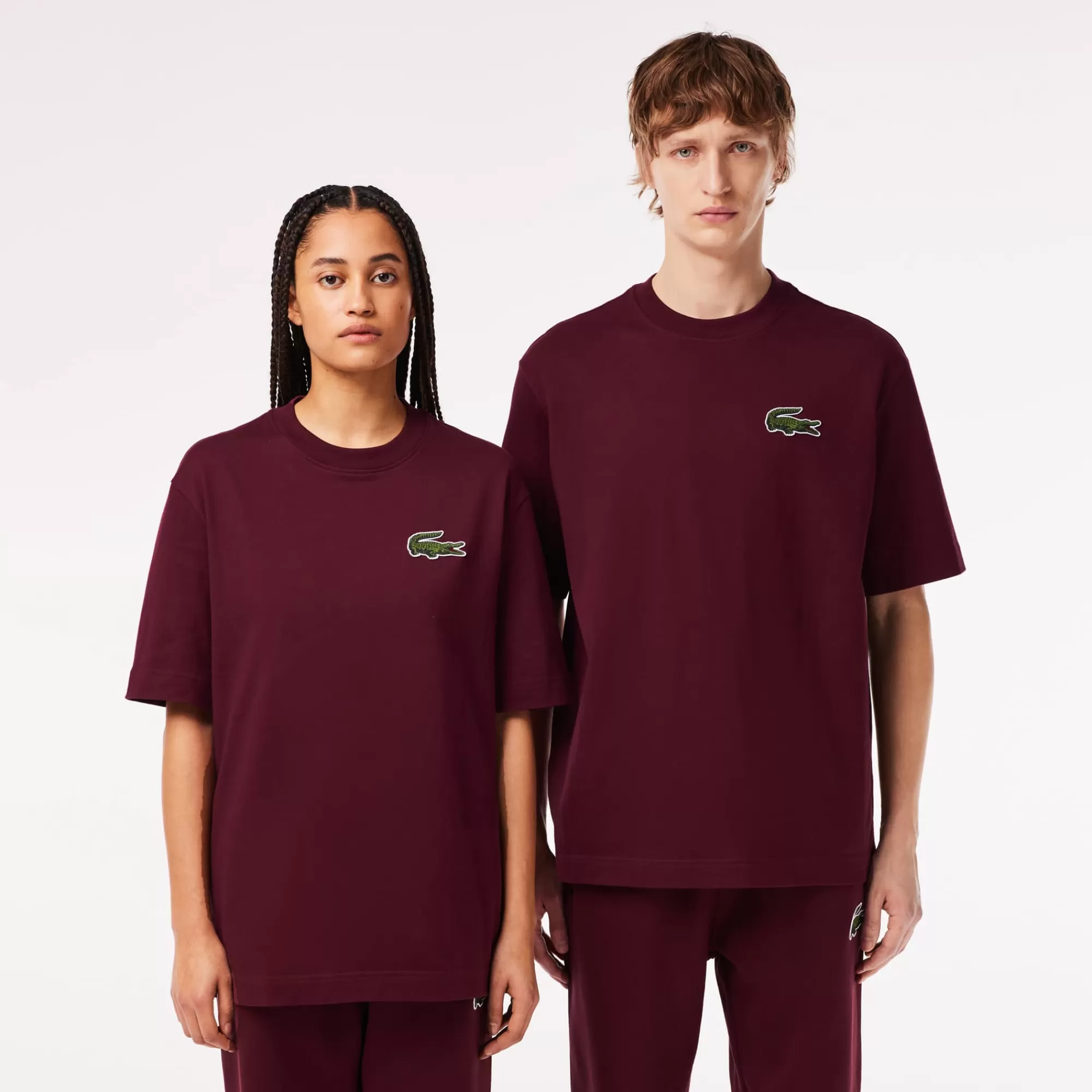 MULHER LACOSTE T-Shirts | T-Shirts^T-shirt de Algodão Grosso Loose Fit