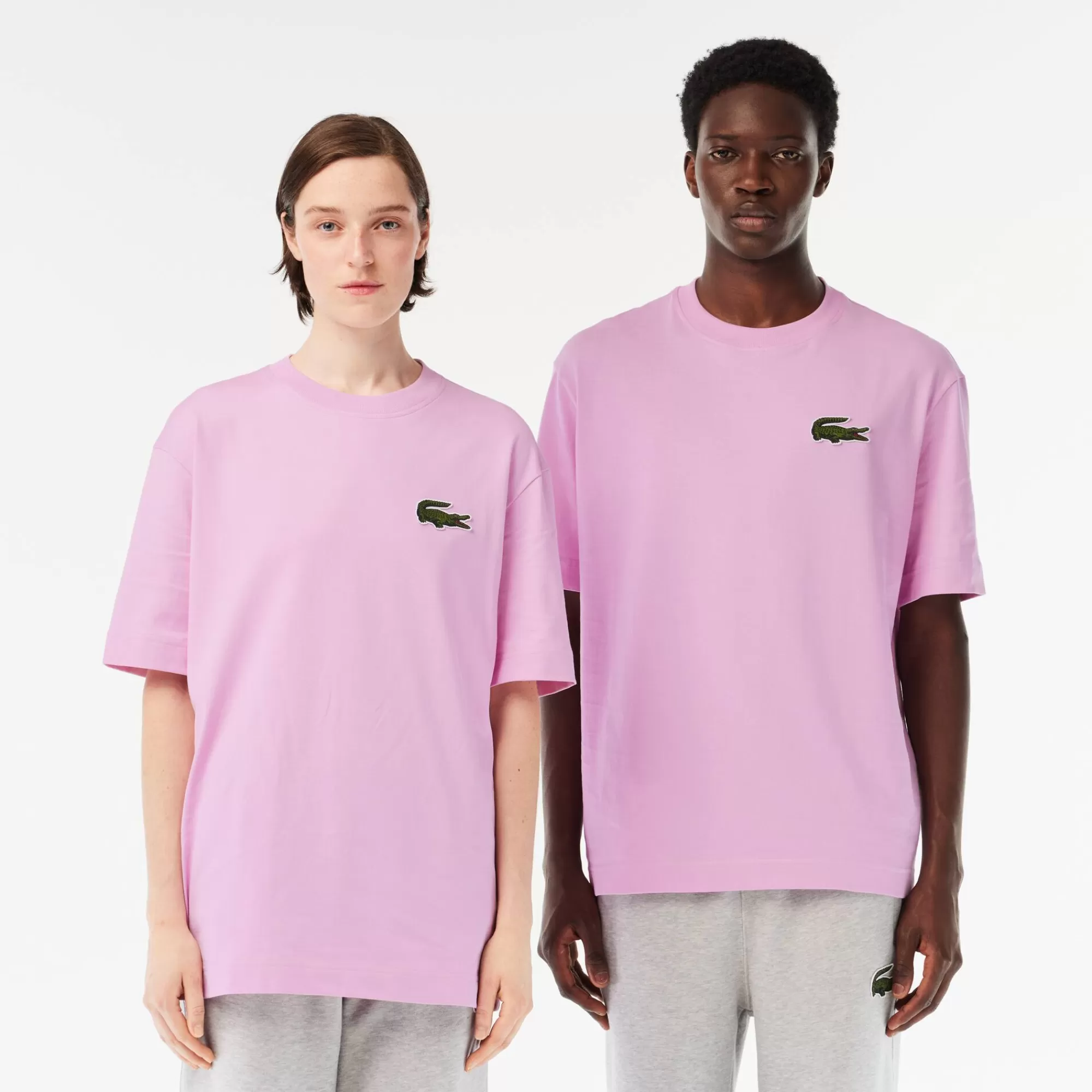 MULHER LACOSTE T-Shirts | T-Shirts^T-shirt de Algodão Grosso Loose Fit