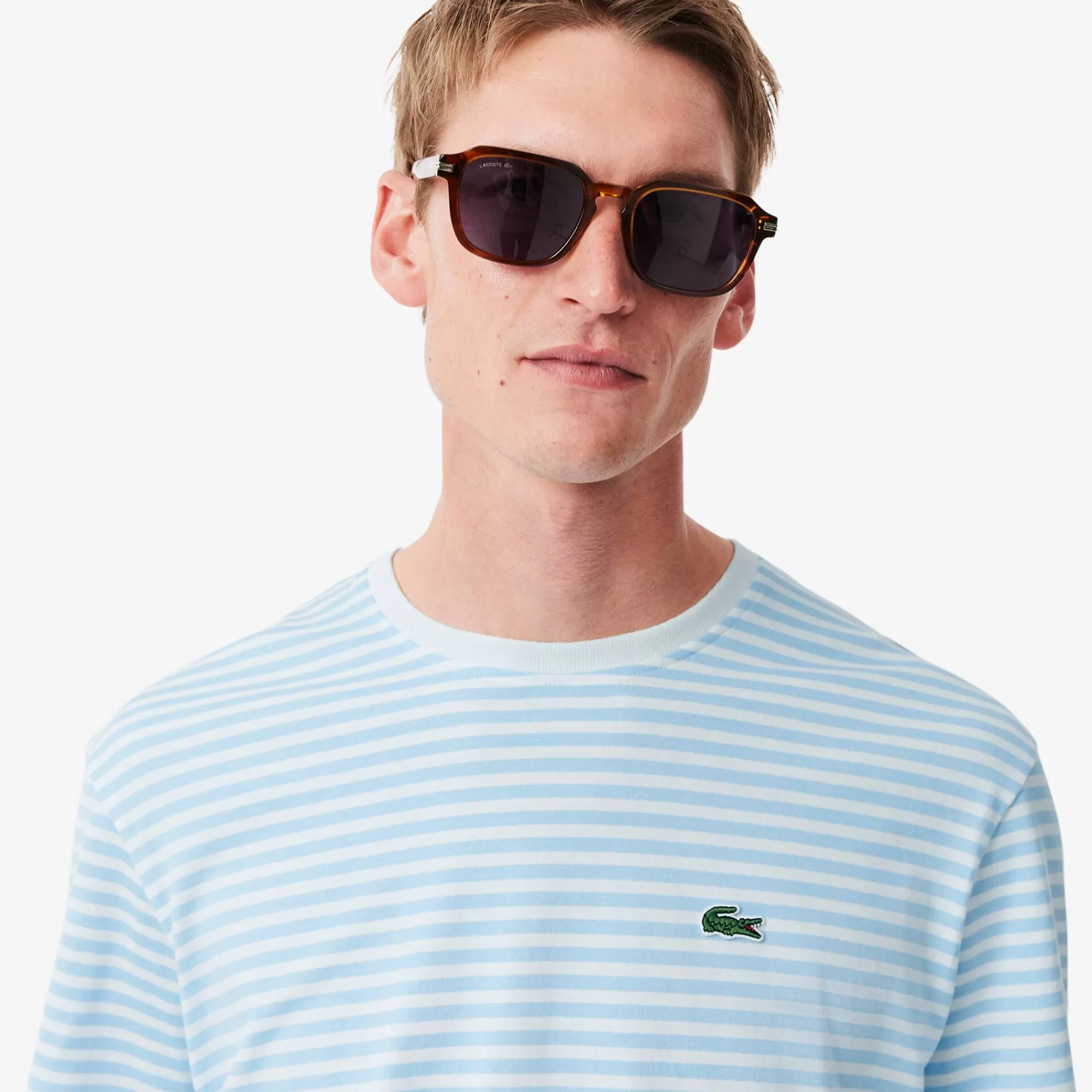 LACOSTE T-Shirts^T-shirt de Algodão Grosso às Listras