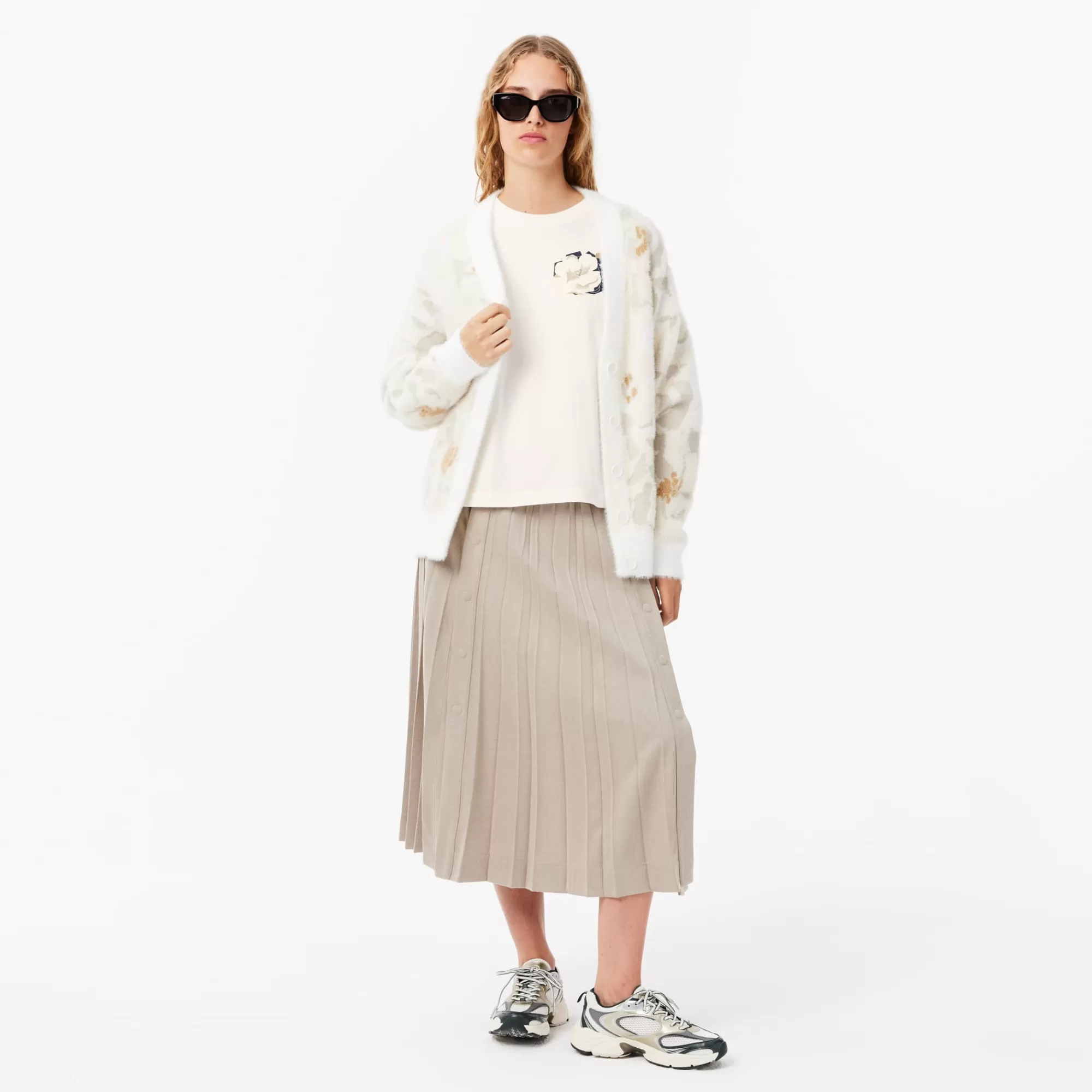 MULHER LACOSTE T-Shirts^T-shirt de Algodão Oversize com Estampado Floral