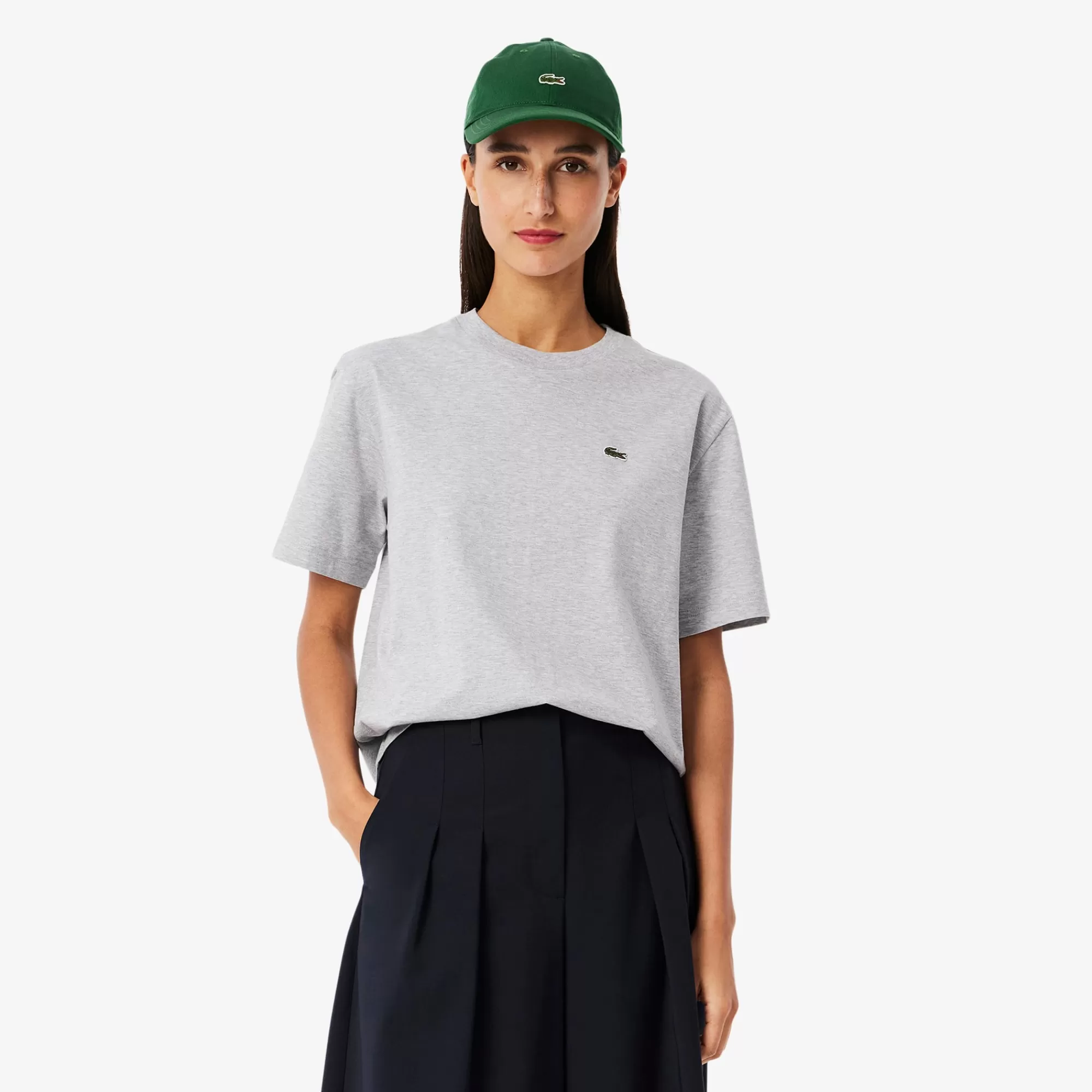 MULHER LACOSTE T-Shirts^T-shirt de Algodão Suave Relaxed Fit