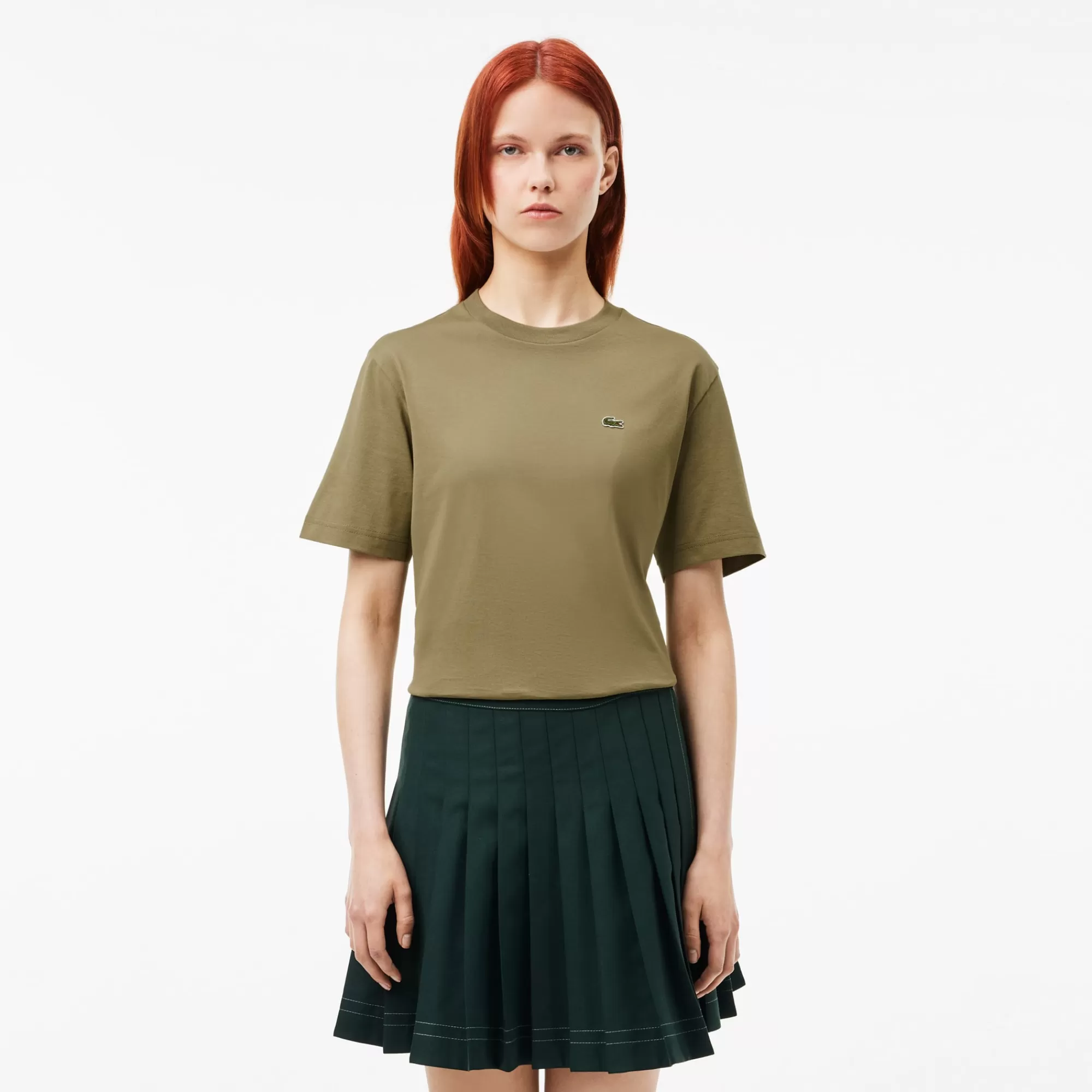 MULHER LACOSTE T-Shirts^T-shirt de Algodão Suave Relaxed Fit