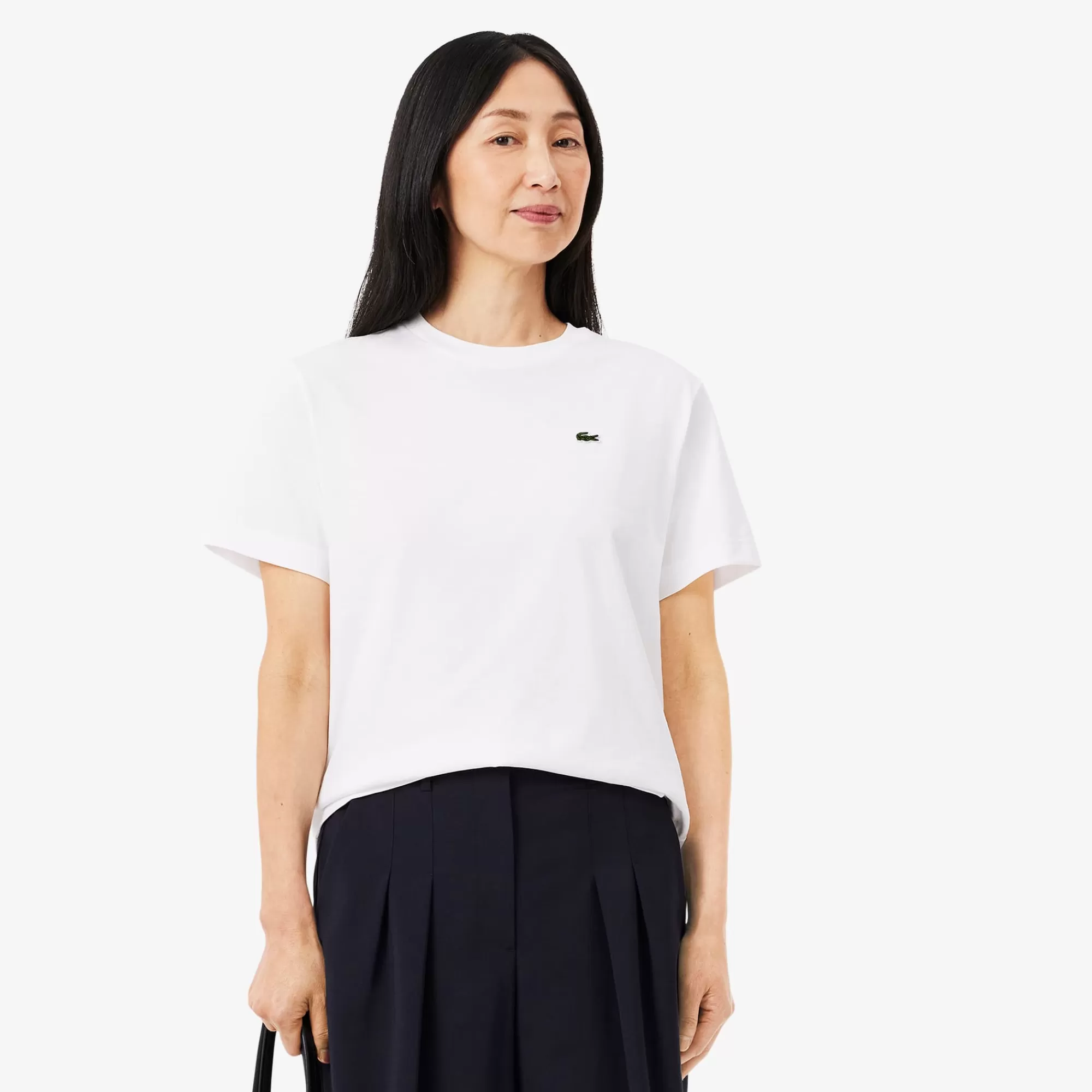 MULHER LACOSTE T-Shirts^T-shirt de Algodão Suave Relaxed Fit