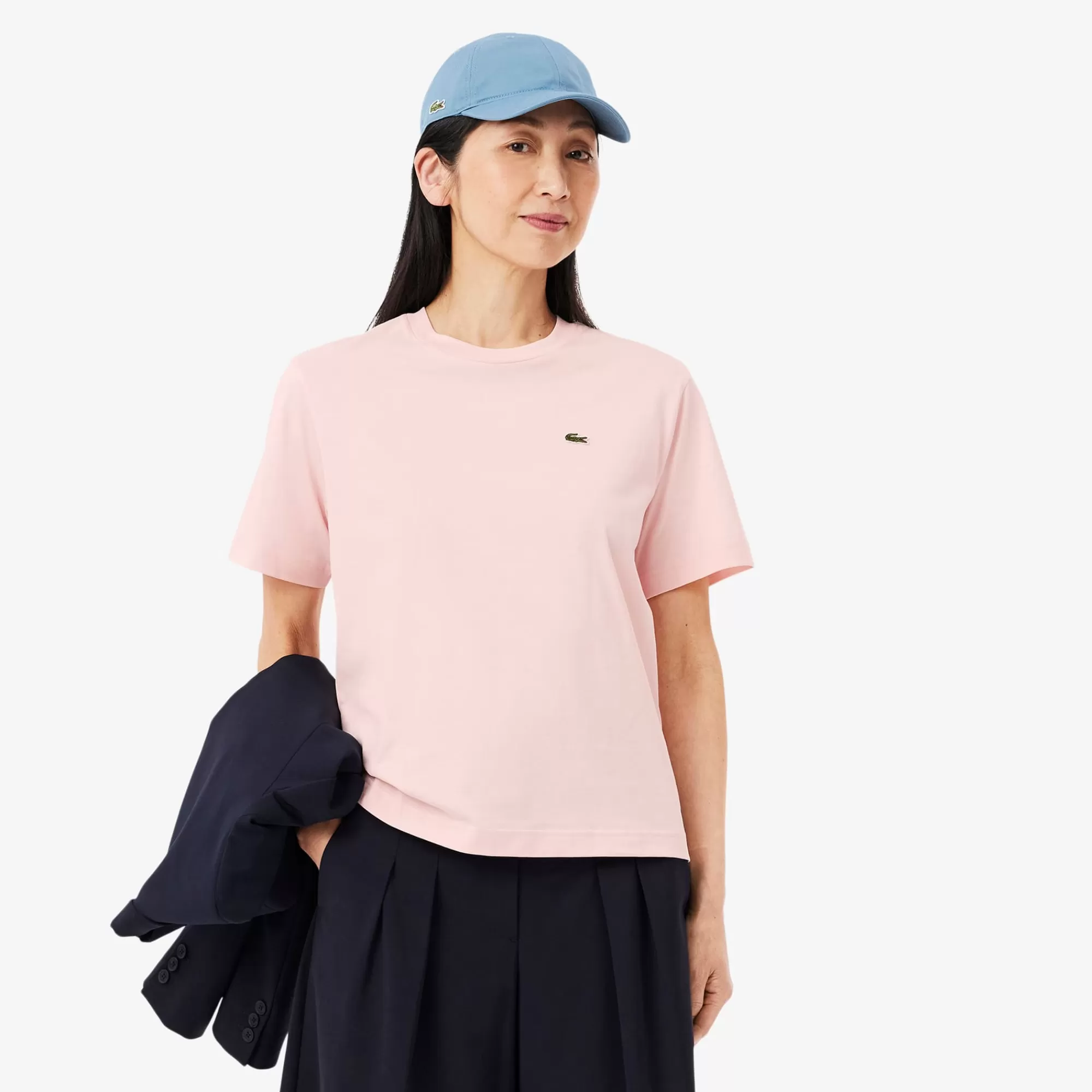 MULHER LACOSTE T-Shirts^T-shirt de Algodão Suave Relaxed Fit