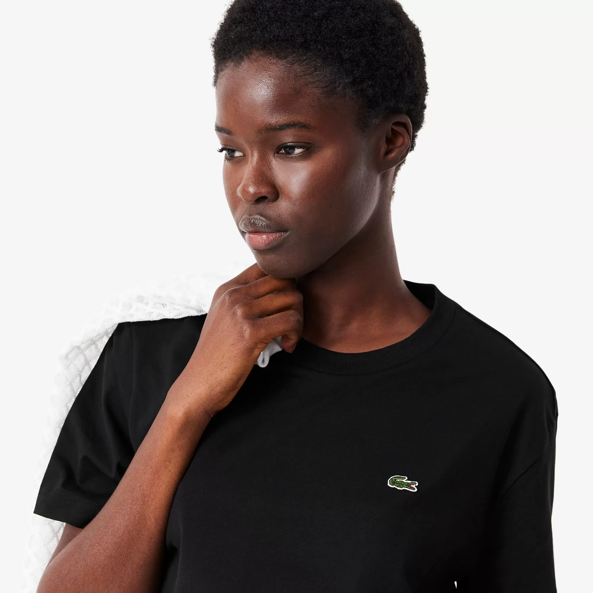 MULHER LACOSTE T-Shirts^T-shirt de Algodão Suave Relaxed Fit