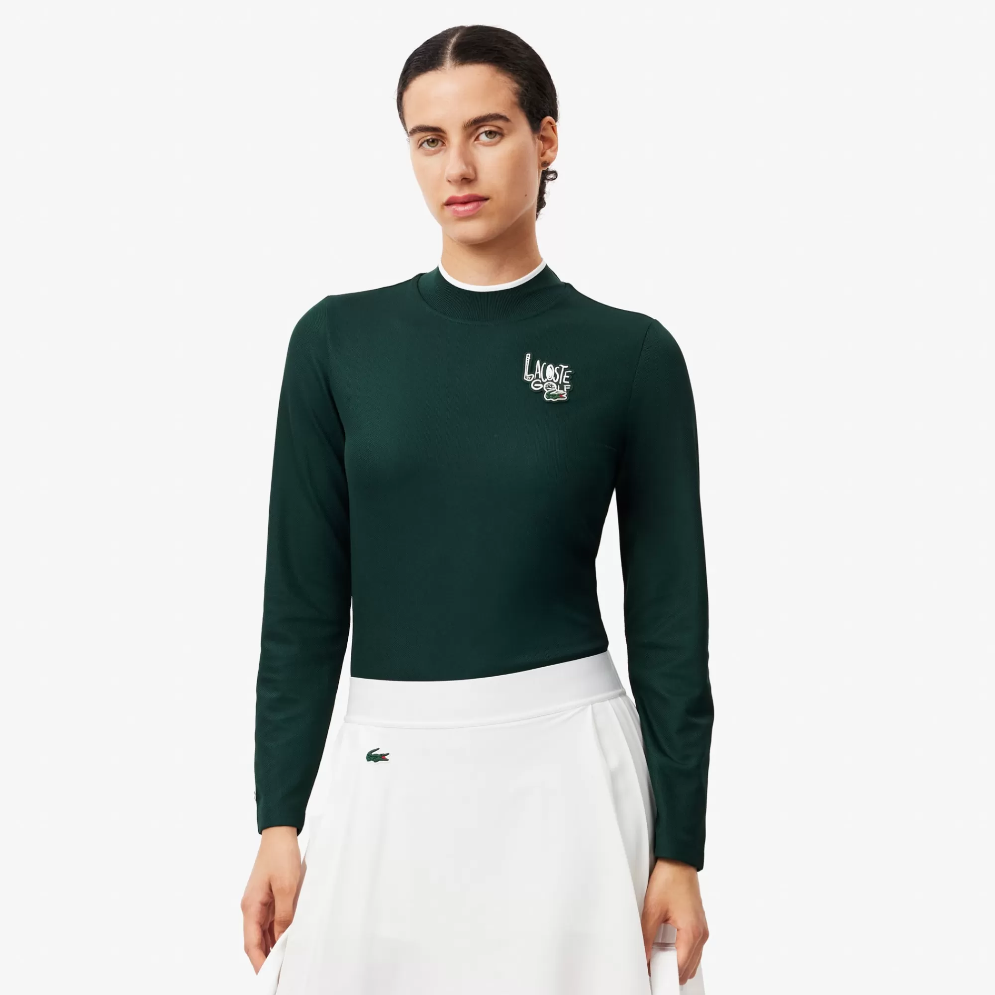 MULHER LACOSTE Golfe | Roupa Deportiva Mulher^T-shirt de Golf com Proteção UV Slim Fit