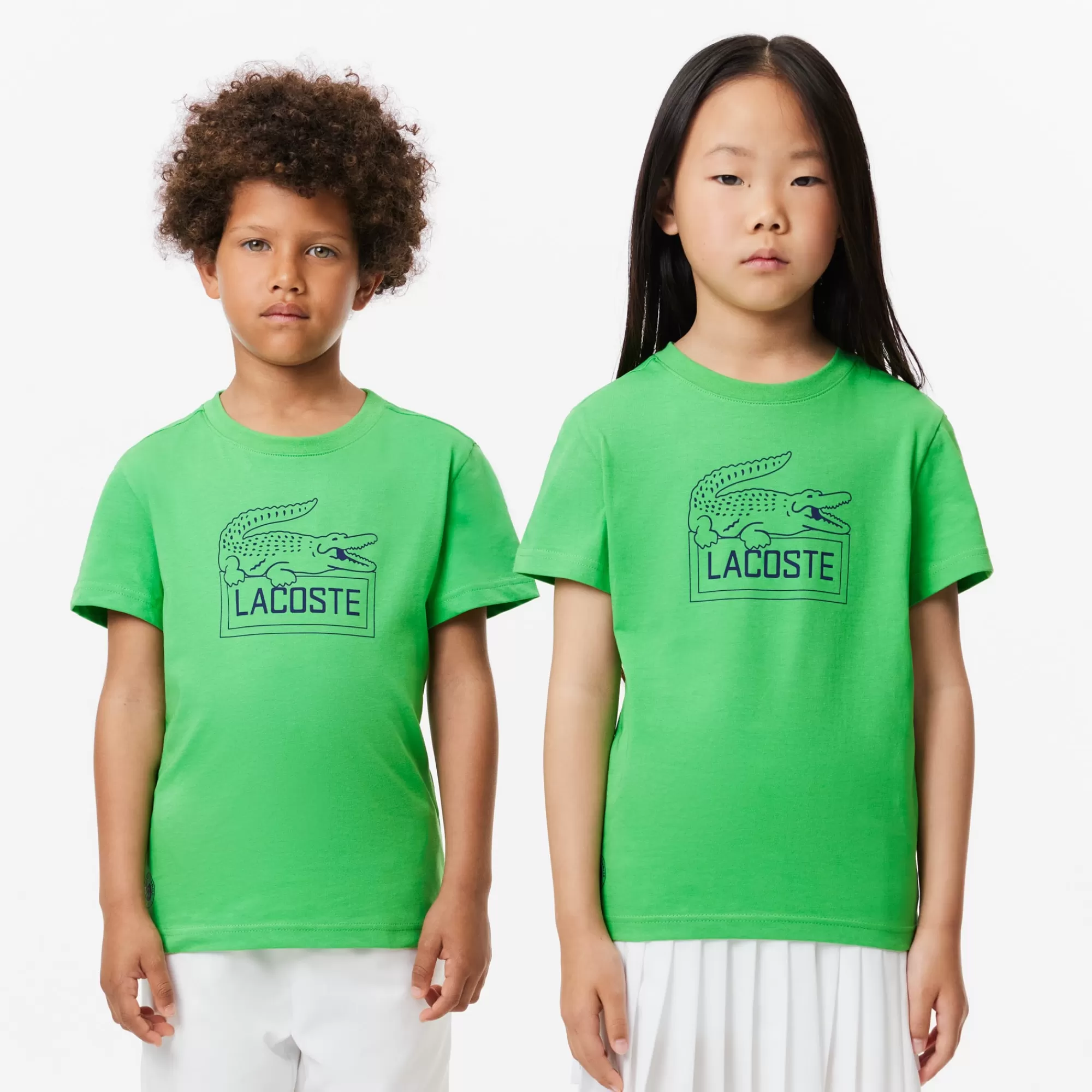 Crianças LACOSTE Moda Menina | Moda Menina^T-shirt de Ténis com Tecnologia Ultra-Dry Edição Roland-Garros