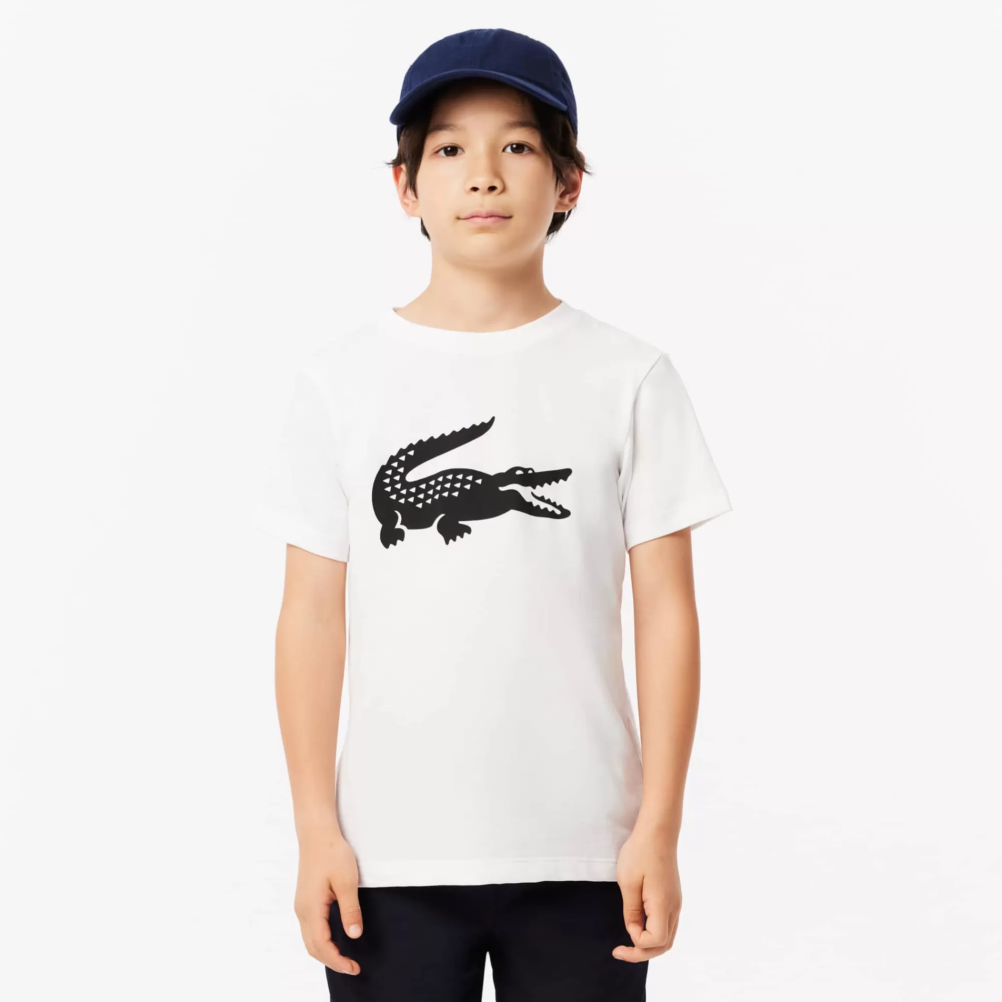 Crianças LACOSTE Moda Menino | Moda Menino^T-shirt de Ténis Oversize de Algodão Técnico