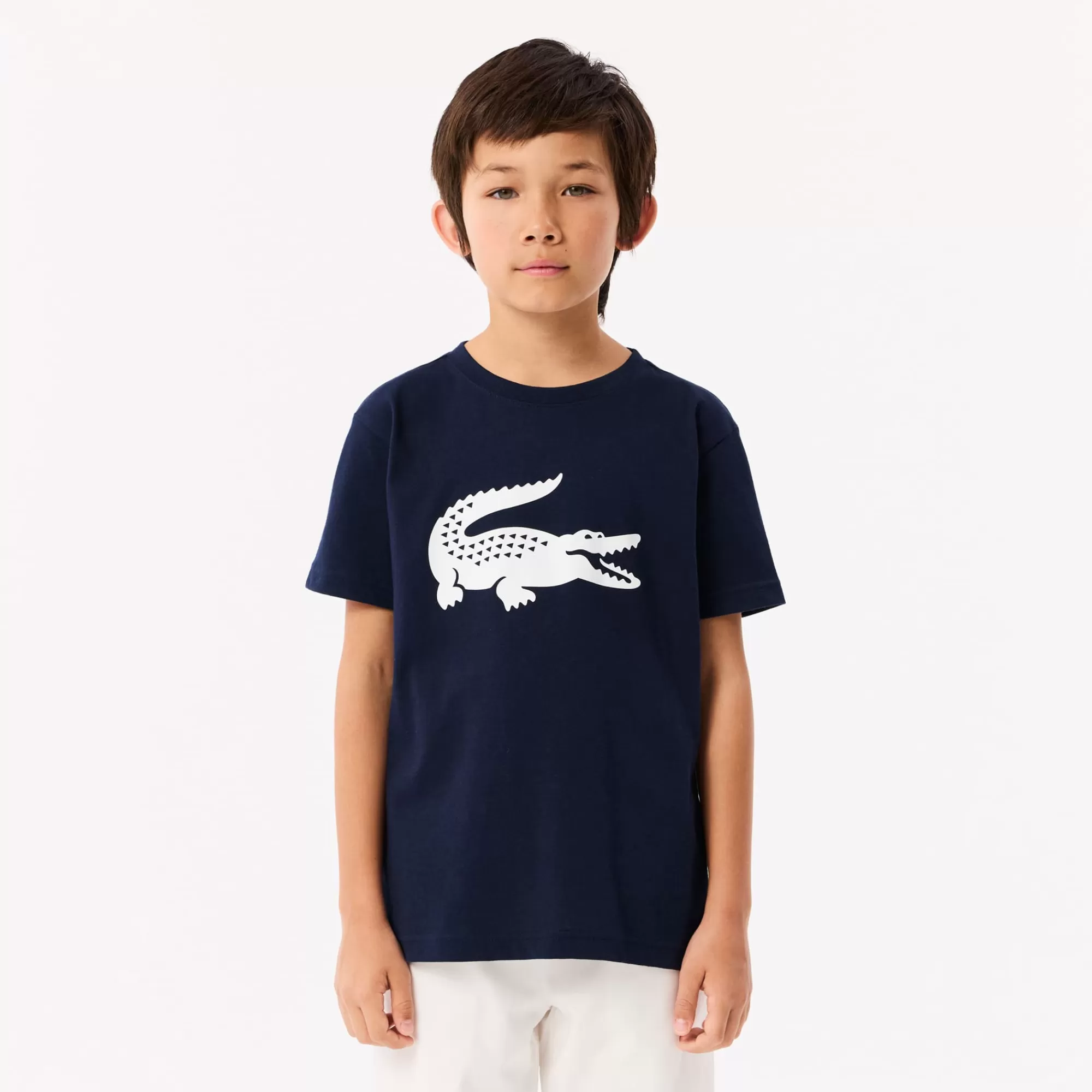 Crianças LACOSTE Moda Menino | Moda Menino^T-shirt de Ténis Oversize de Algodão Técnico