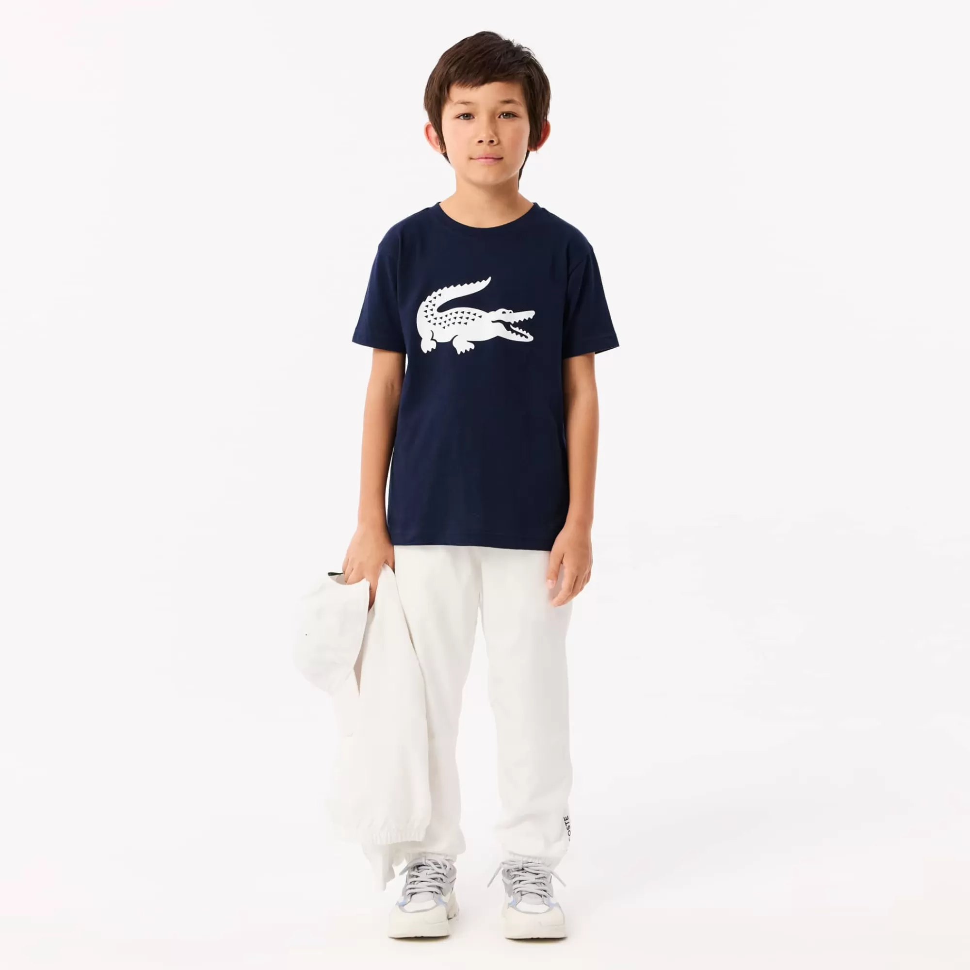 Crianças LACOSTE Moda Menino | Moda Menino^T-shirt de Ténis Oversize de Algodão Técnico