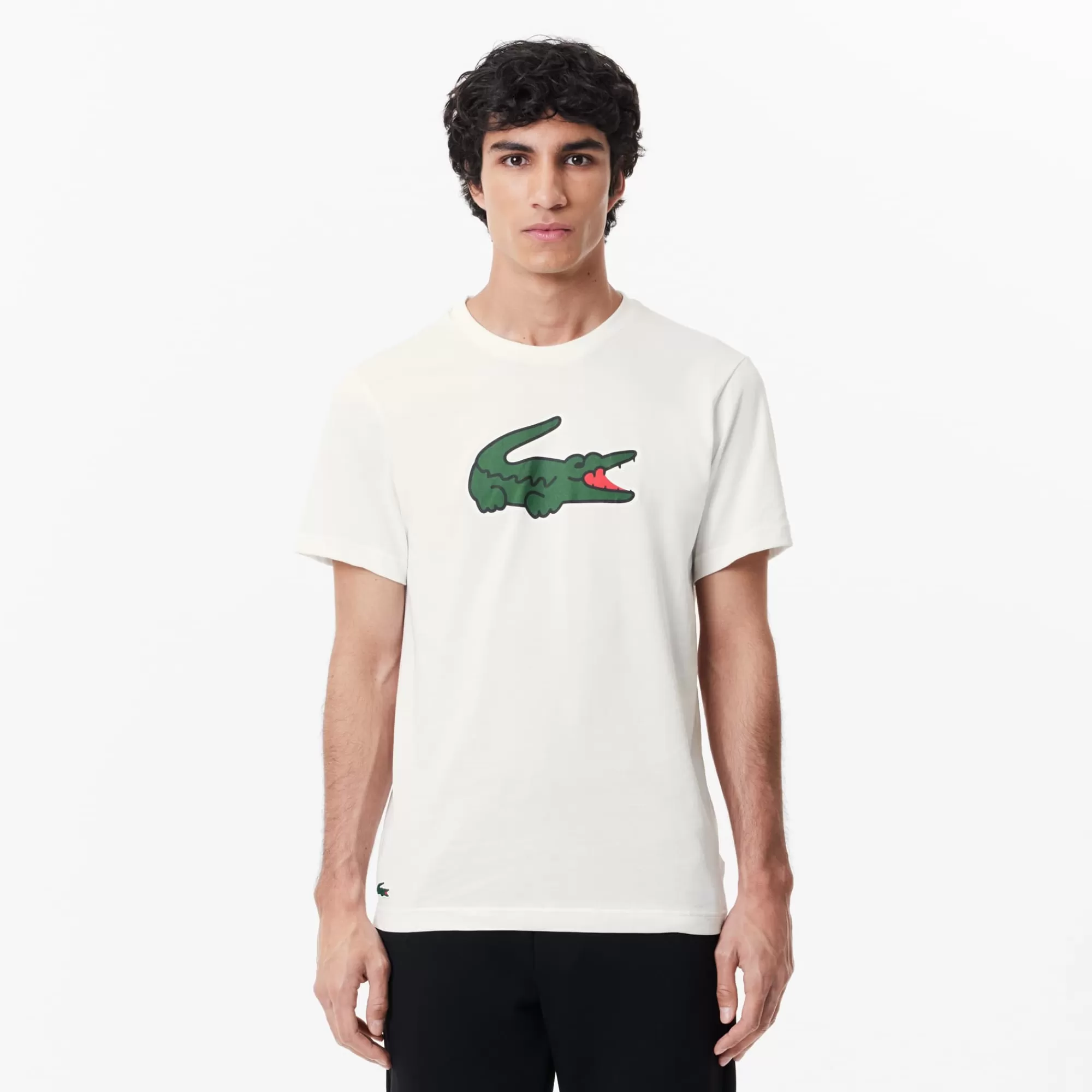 LACOSTE Ginásio & Treino | Roupa Desportiva^T-shirt Desportiva com Logo XXL e Tecnologia Ultra-Dry