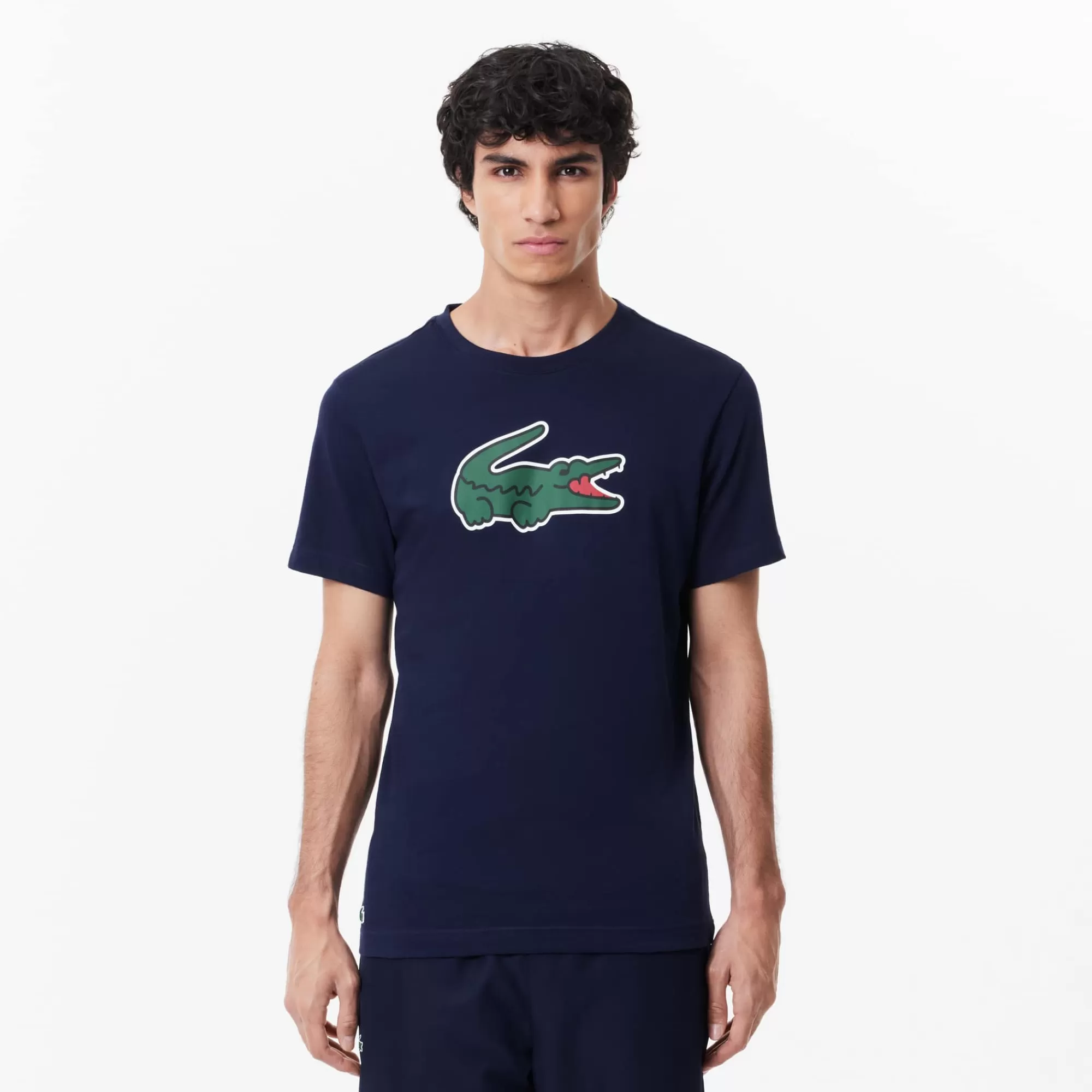 LACOSTE Ginásio & Treino | Roupa Desportiva^T-shirt Desportiva com Logo XXL e Tecnologia Ultra-Dry