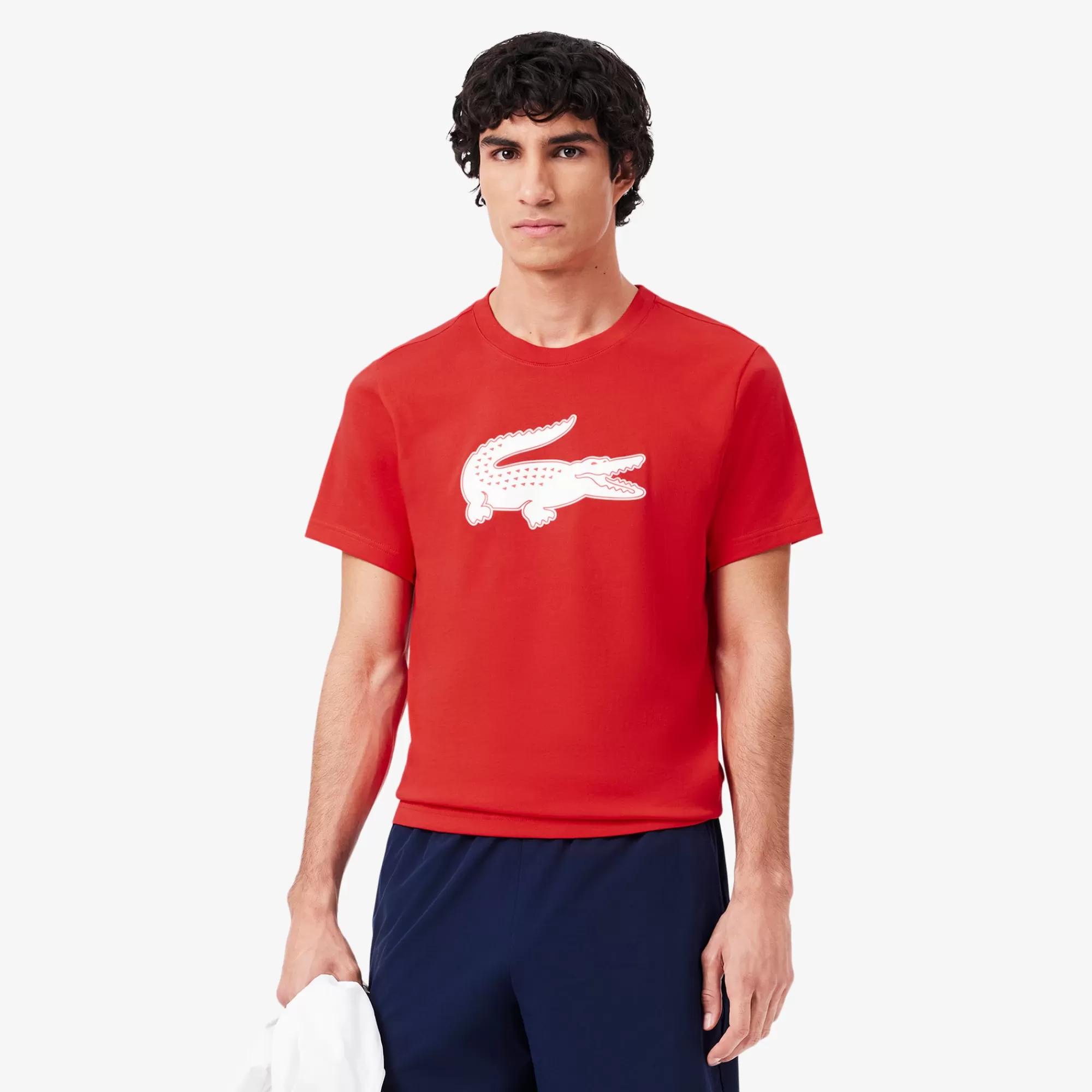 LACOSTE Ginásio & Treino | T-Shirts^T-shirt Desportiva com Logo XXL e Tecnologia Ultra-Dry