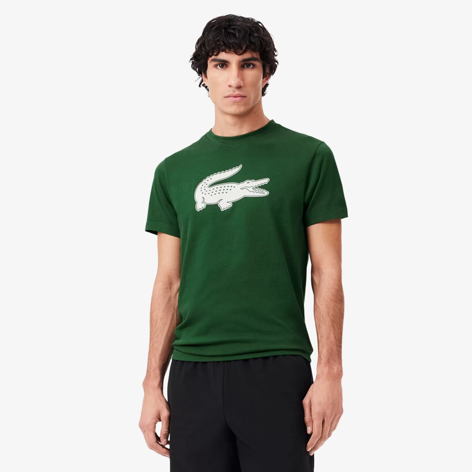 LACOSTE Ginásio & Treino | T-Shirts^T-shirt Desportiva com Logo XXL e Tecnologia Ultra-Dry