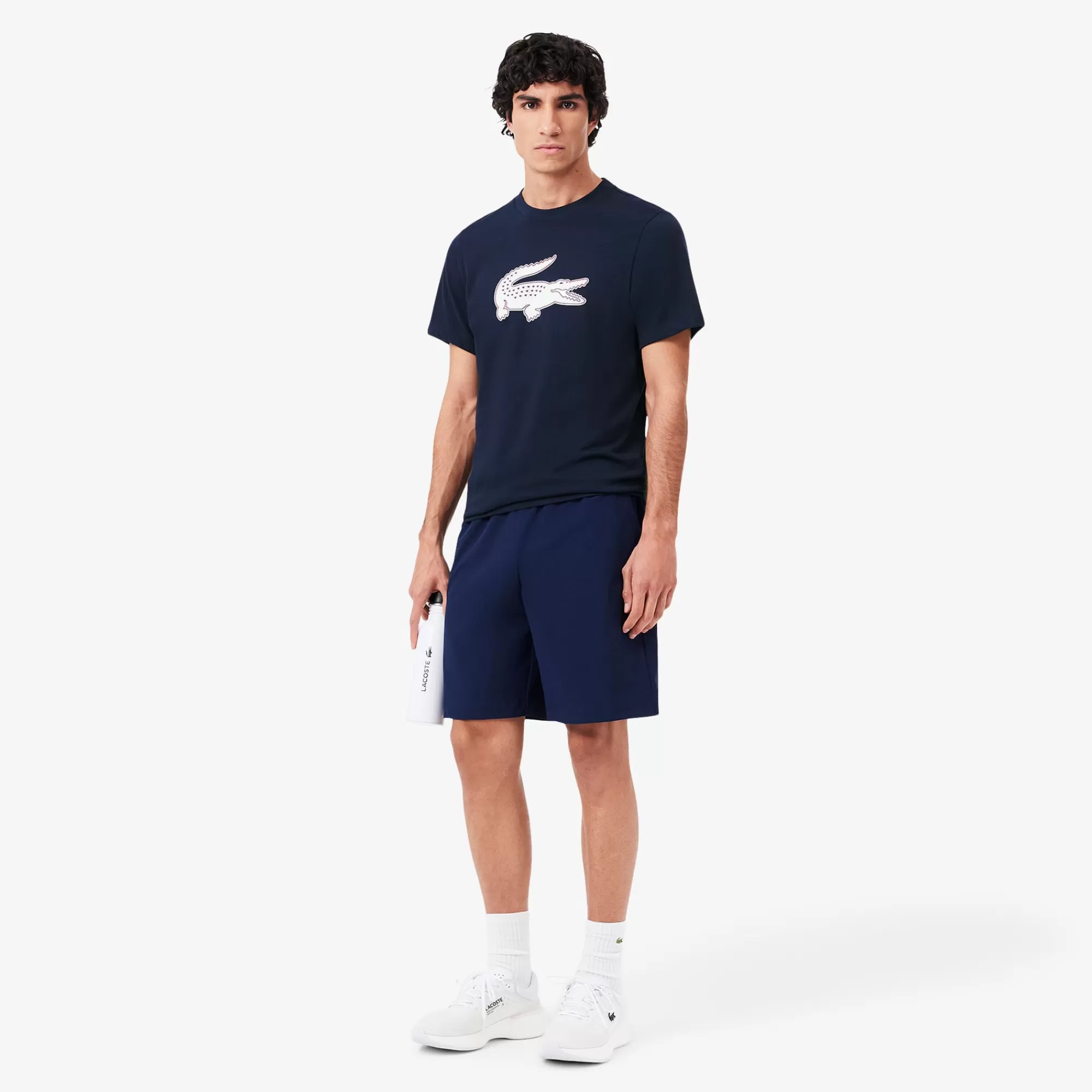 LACOSTE Ginásio & Treino | Roupa Desportiva^T-shirt Desportiva com Logo XXL e Tecnologia Ultra-Dry