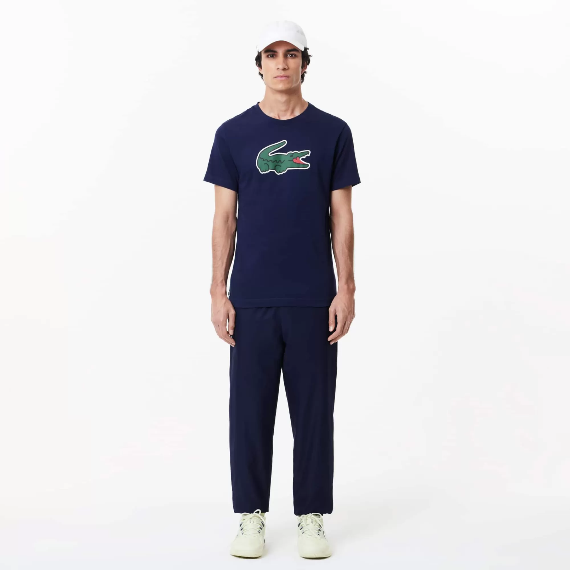 LACOSTE Ginásio & Treino | Roupa Desportiva^T-shirt Desportiva com Logo XXL e Tecnologia Ultra-Dry