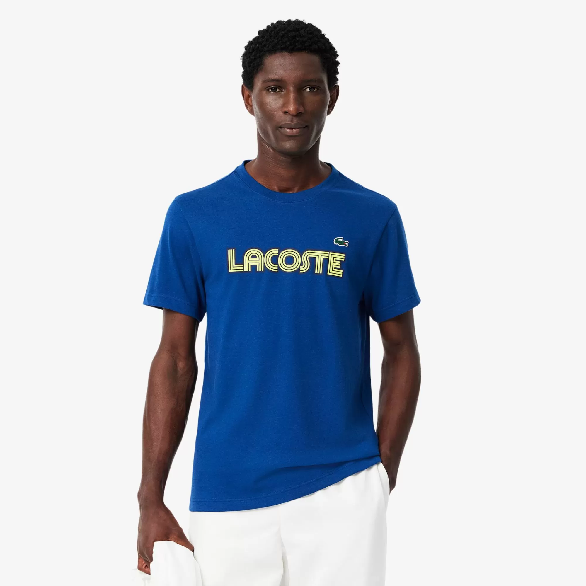 LACOSTE Roupa Desportiva | T-Shirts^T-shirt Desportiva de Algodão com Logo e Tecnologia Ultra-Dry