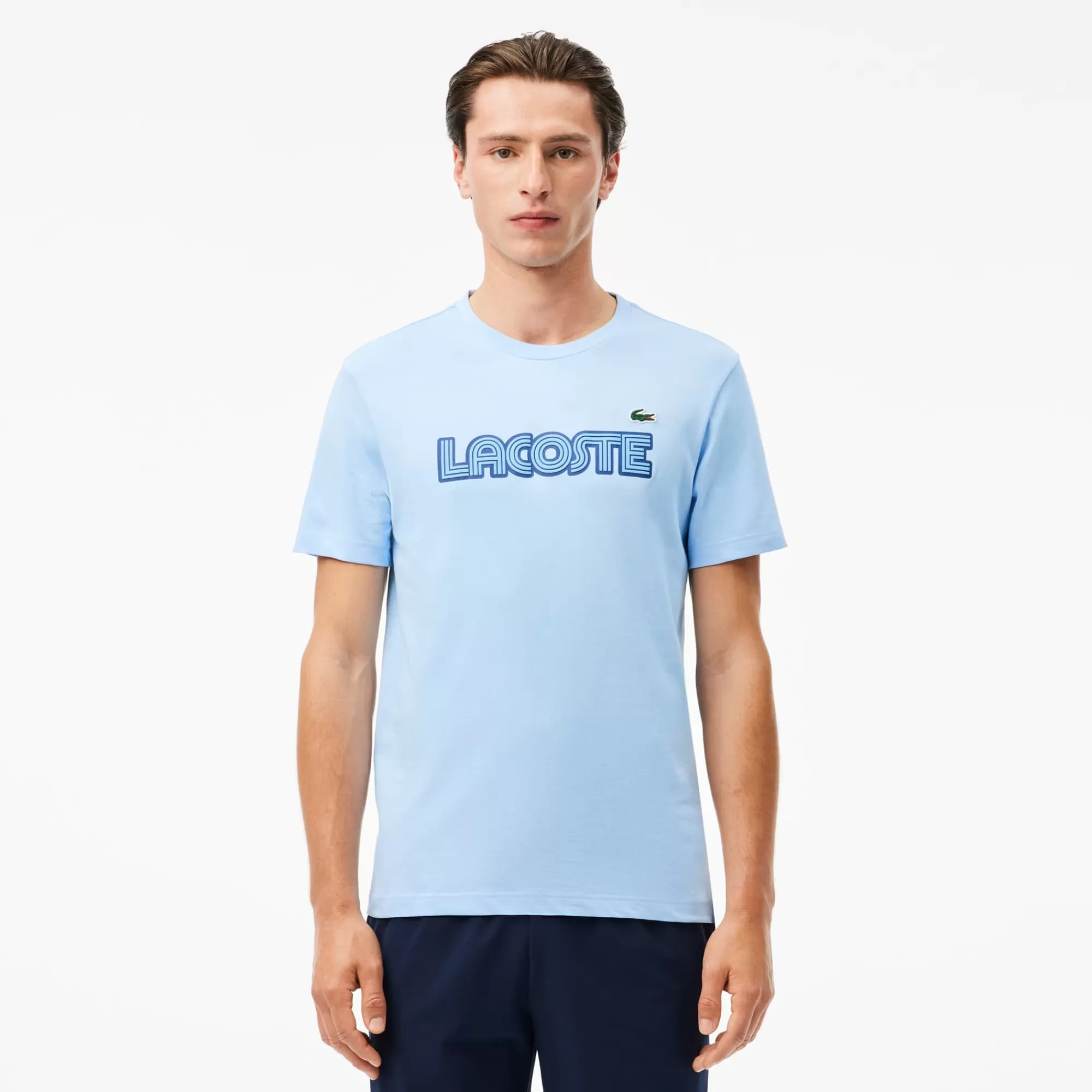 LACOSTE Roupa Desportiva | T-Shirts^T-shirt Desportiva de Algodão com Logo e Tecnologia Ultra-Dry