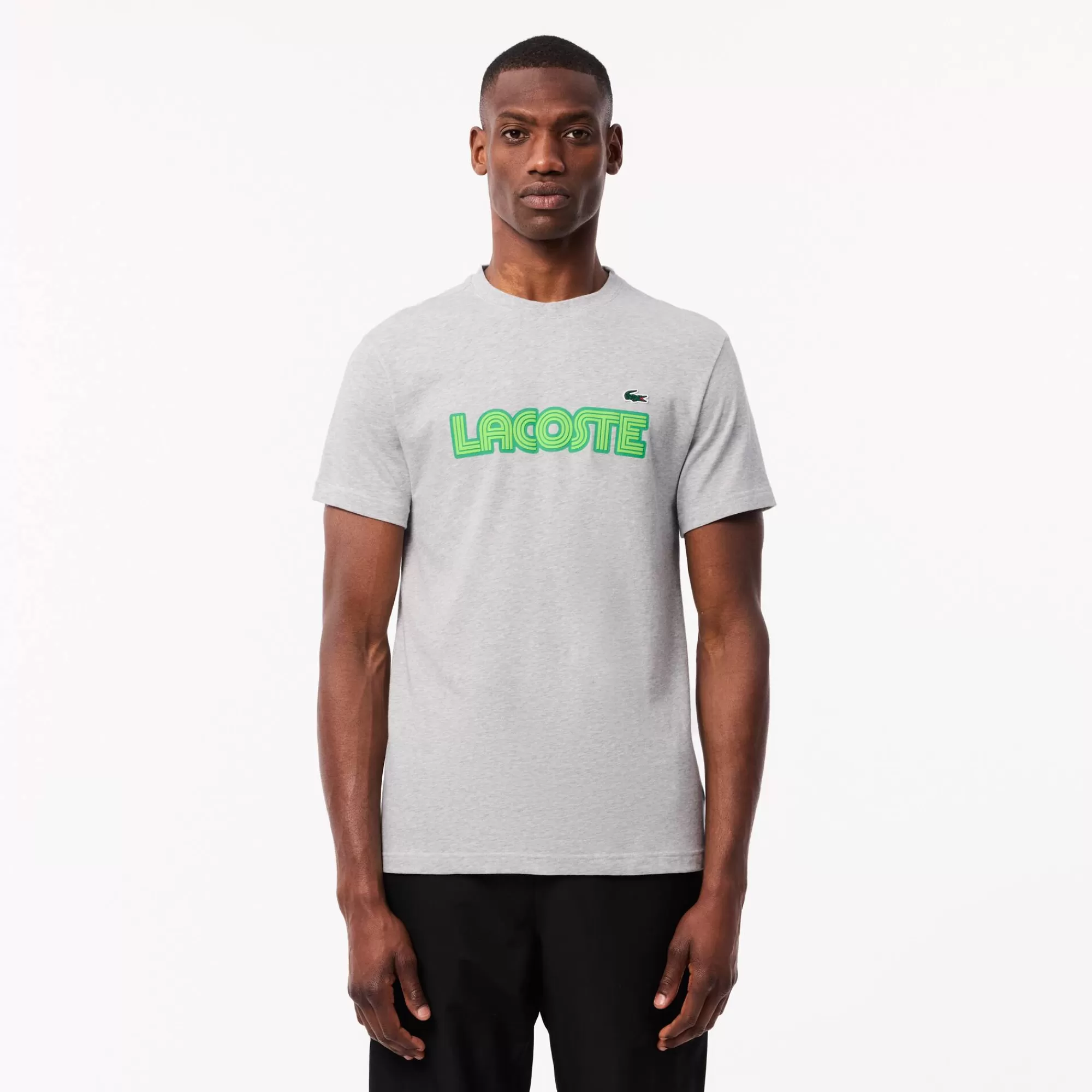 LACOSTE Roupa Desportiva | T-Shirts^T-shirt Desportiva de Algodão com Logo e Tecnologia Ultra-Dry