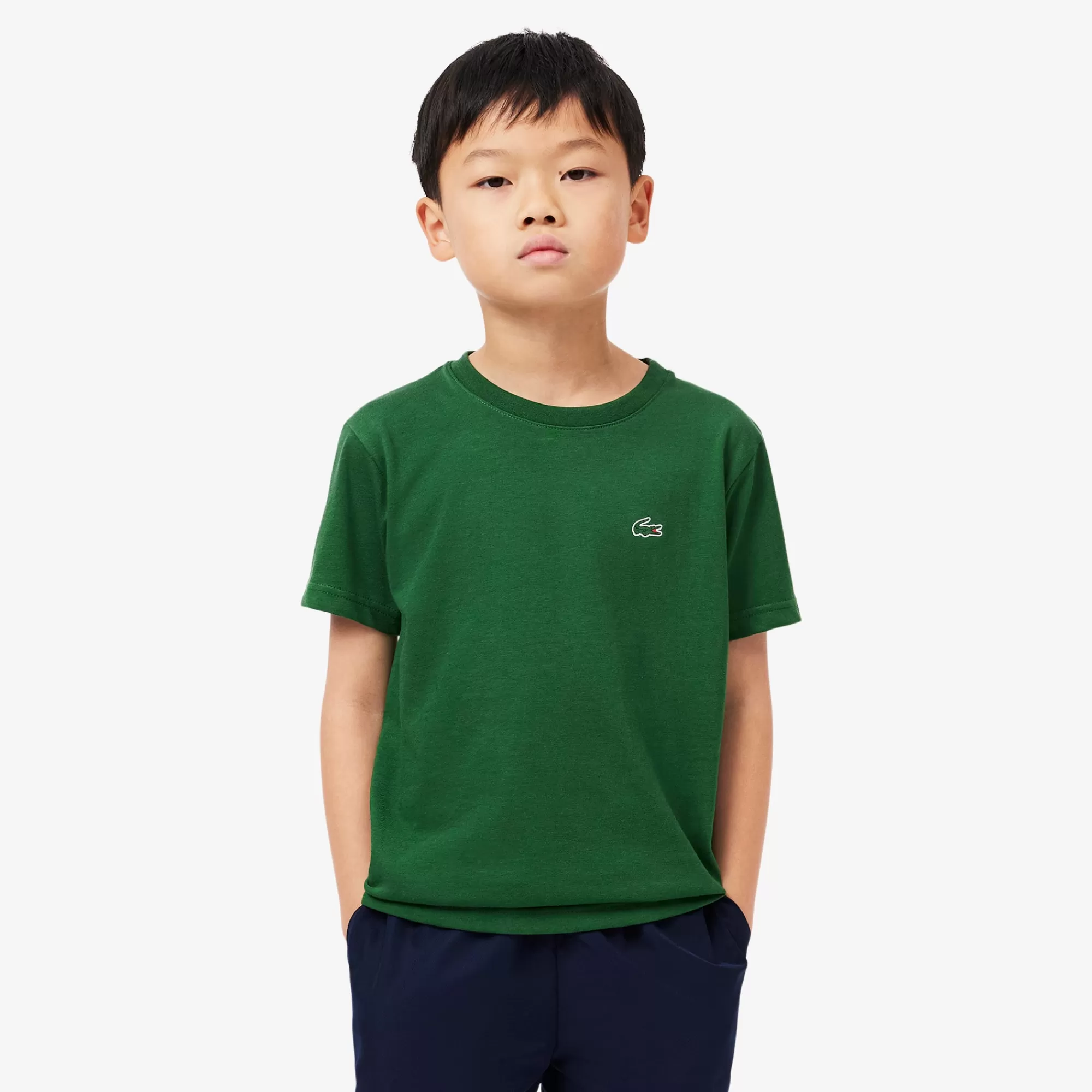 Crianças LACOSTE Moda Menino | Moda Menino^T-shirt Desportiva de Algodão Técnico com Tecnologia Ultra-Dry