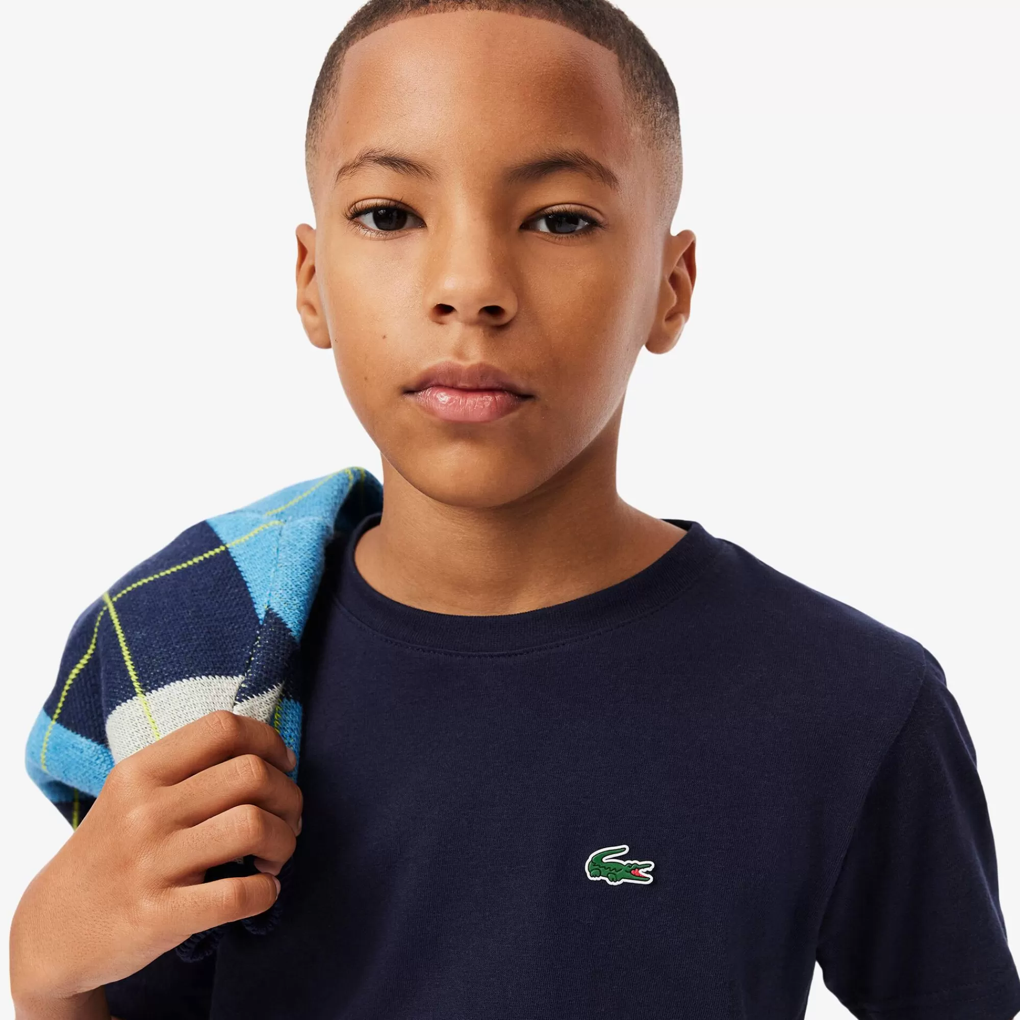 Crianças LACOSTE Moda Menino | Moda Menino^T-shirt Desportiva de Algodão Técnico com Tecnologia Ultra-Dry