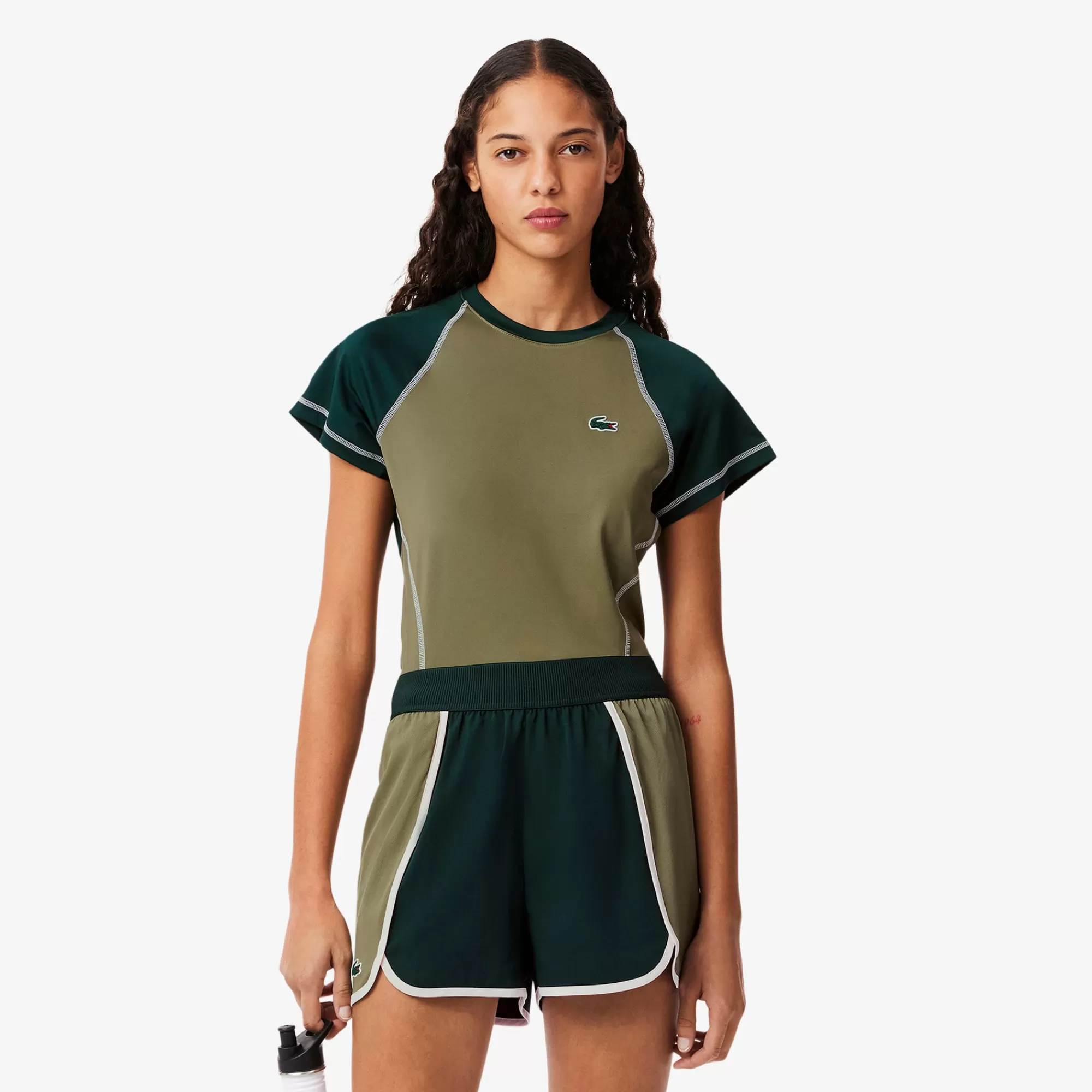 MULHER LACOSTE Roupa Deportiva Mulher | T-Shirts^T-shirt Desportiva Elástica com Tecnologia Ultra-Dry Slim Fit