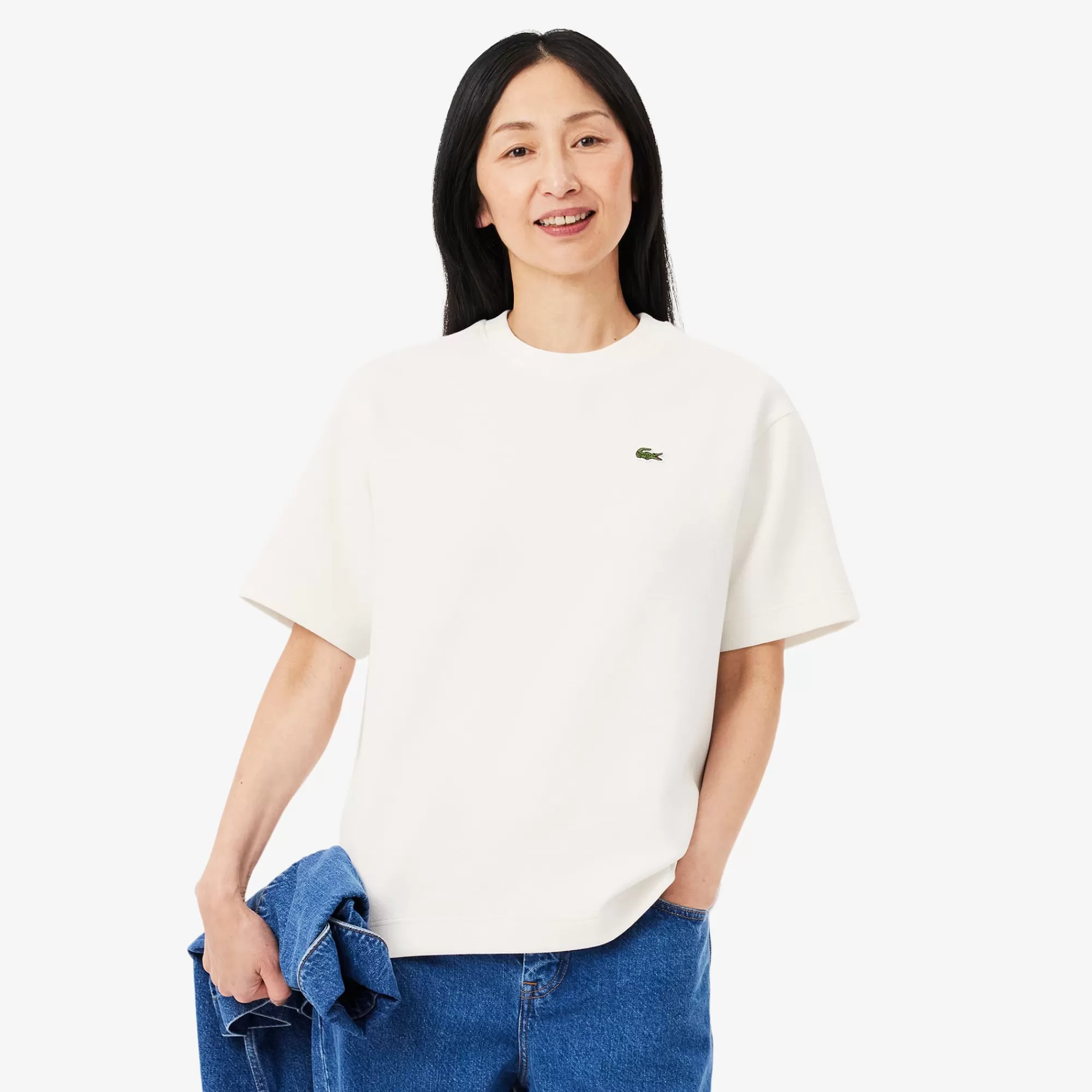 MULHER LACOSTE T-Shirts^T-shirt em piqué oversize de dupla face