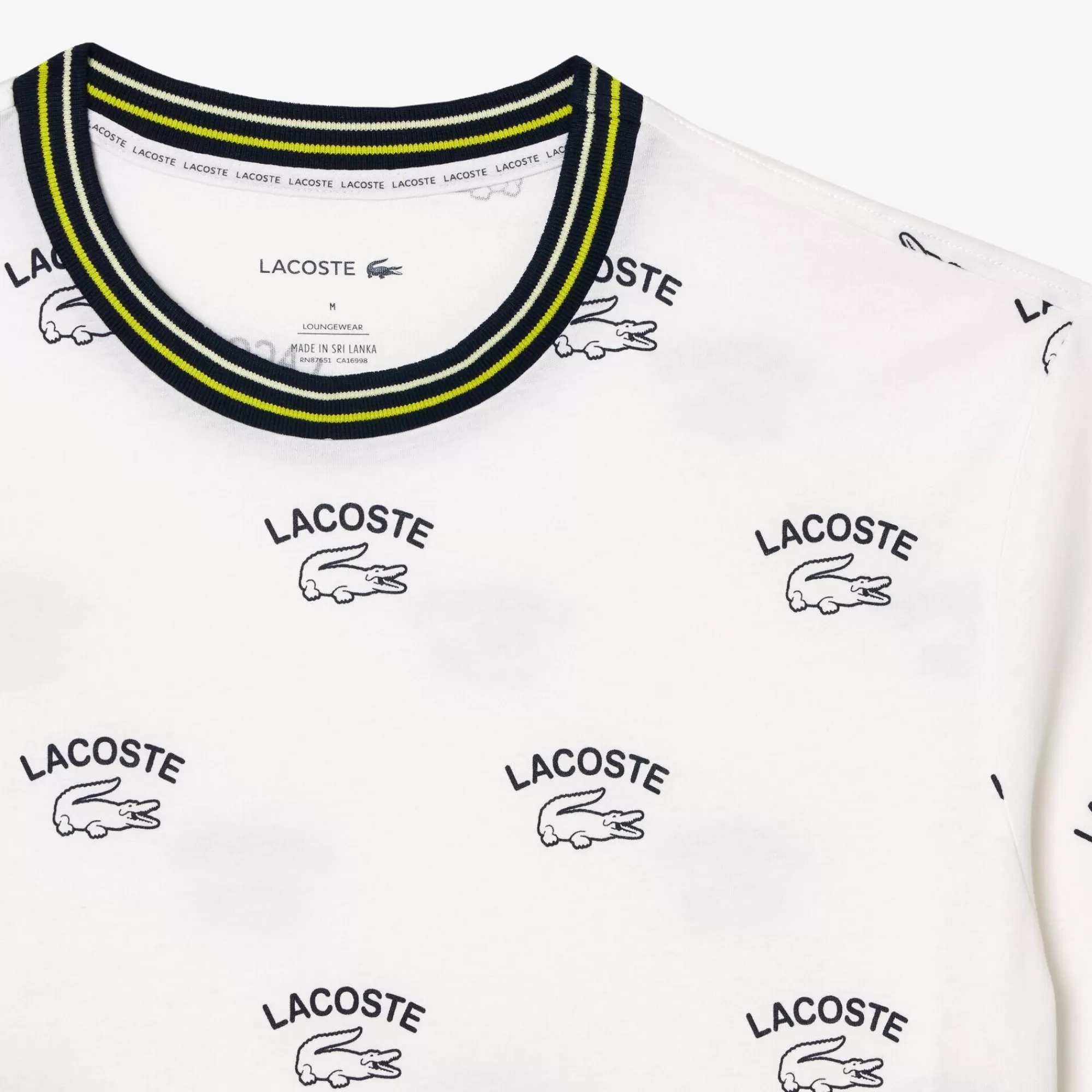 LACOSTE Roupa De Casa | Roupa Interior & Roupa De Casa^T-shirt Loungewear de Algodão com Estampado em toda a Peça