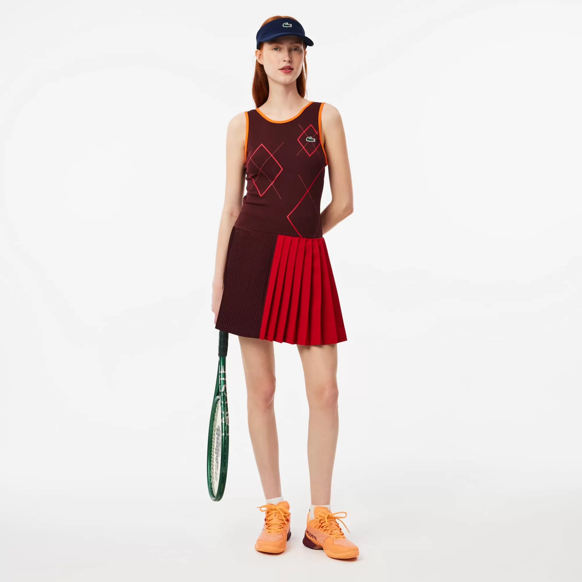 MULHER LACOSTE Ténis | Roupa Deportiva Mulher^Vestido de Ténis com Forro Amovível e Tecnologia Ultra-Dry