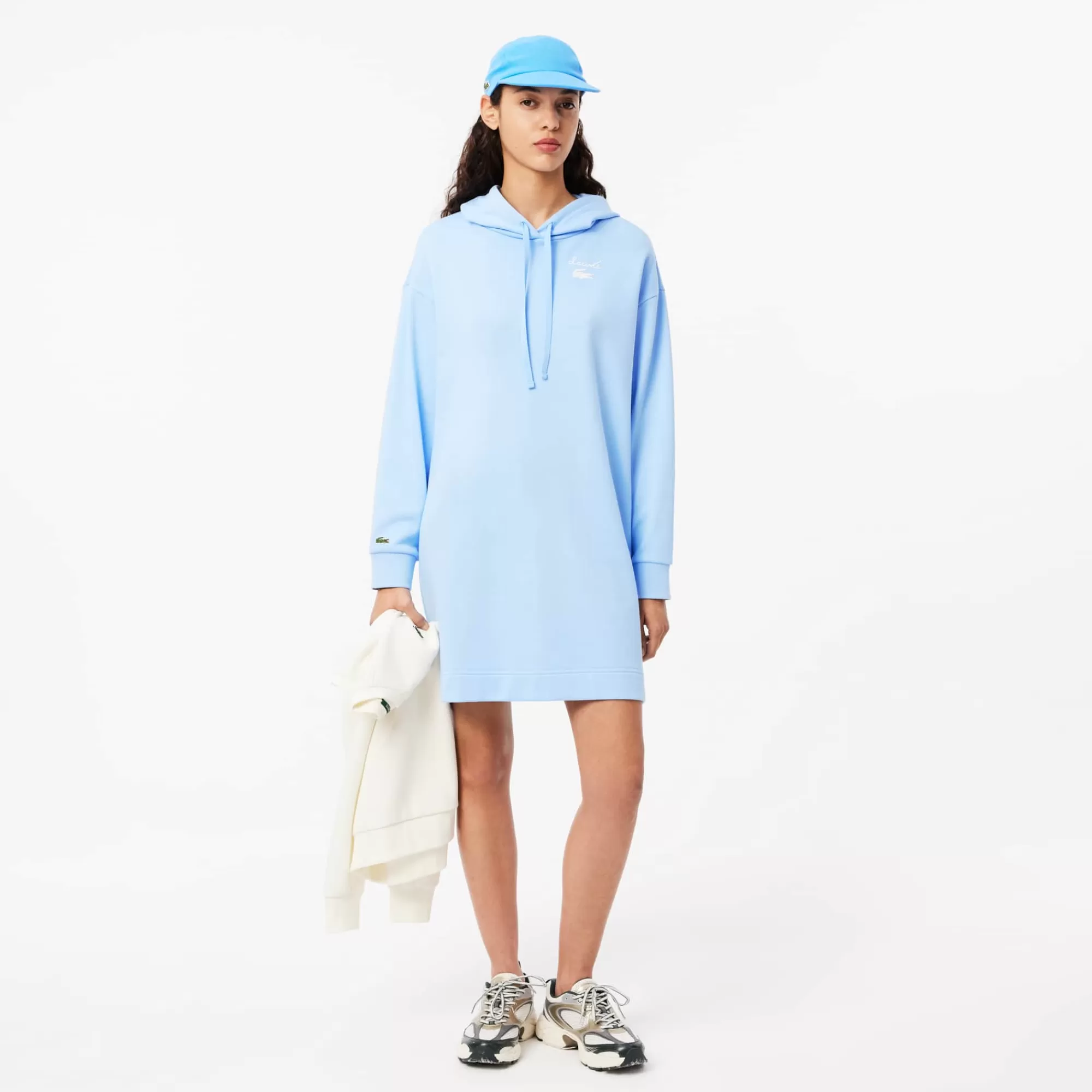 MULHER LACOSTE Vestidos & Saias^Vestido tipo Sweatshirt de Felpa Oversize