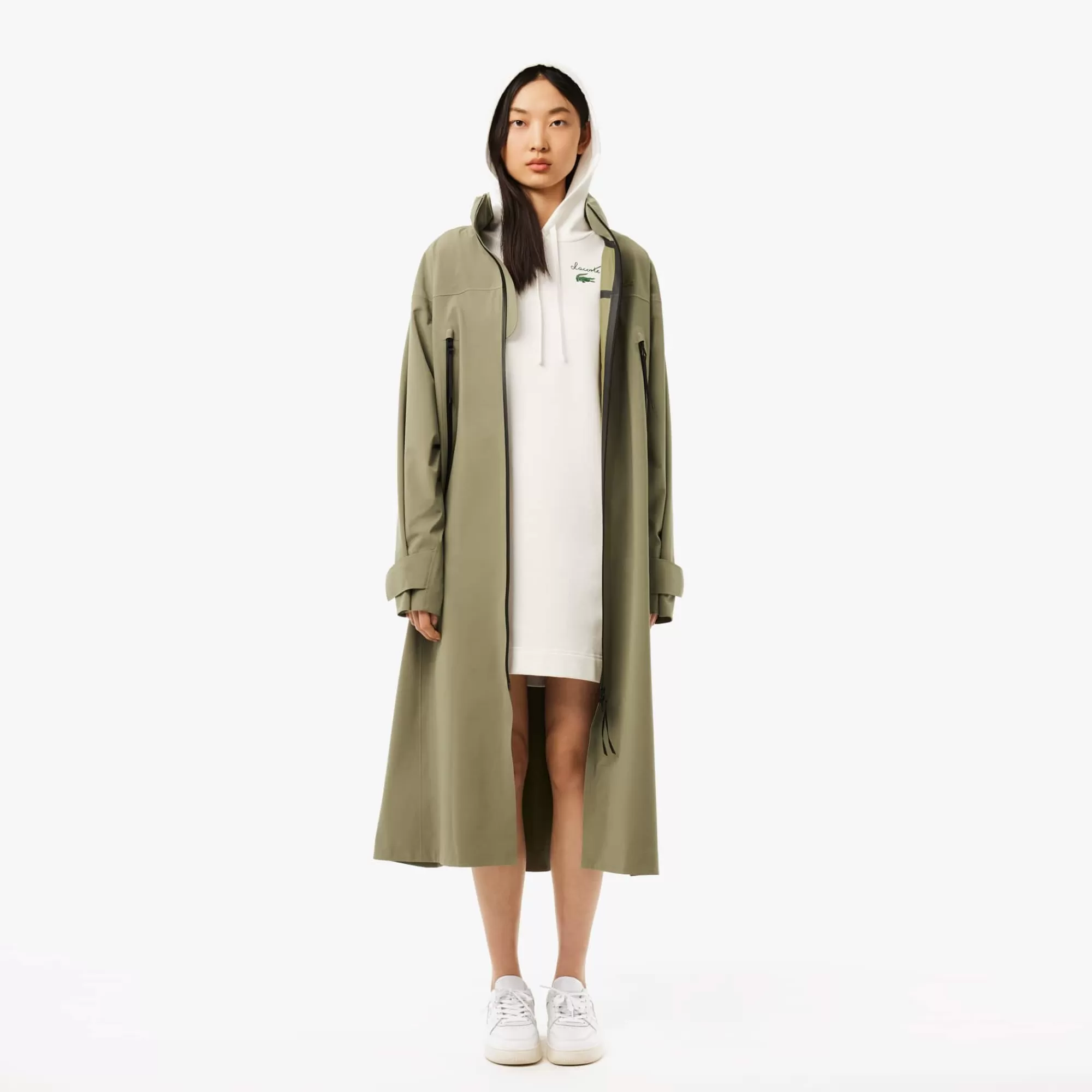 MULHER LACOSTE Vestidos & Saias^Vestido tipo Sweatshirt de Felpa Oversize