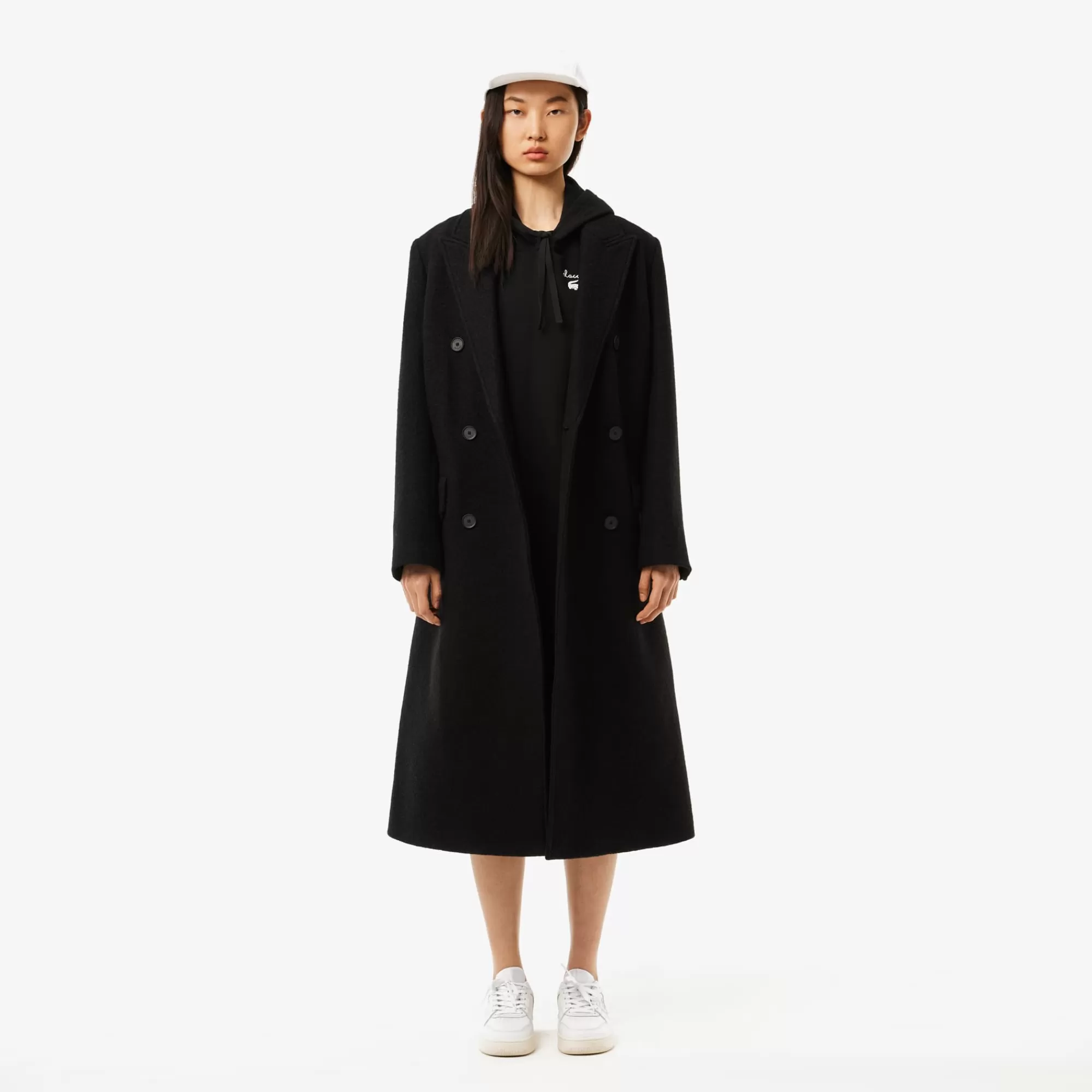 MULHER LACOSTE Vestidos & Saias^Vestido tipo Sweatshirt de Felpa Oversize
