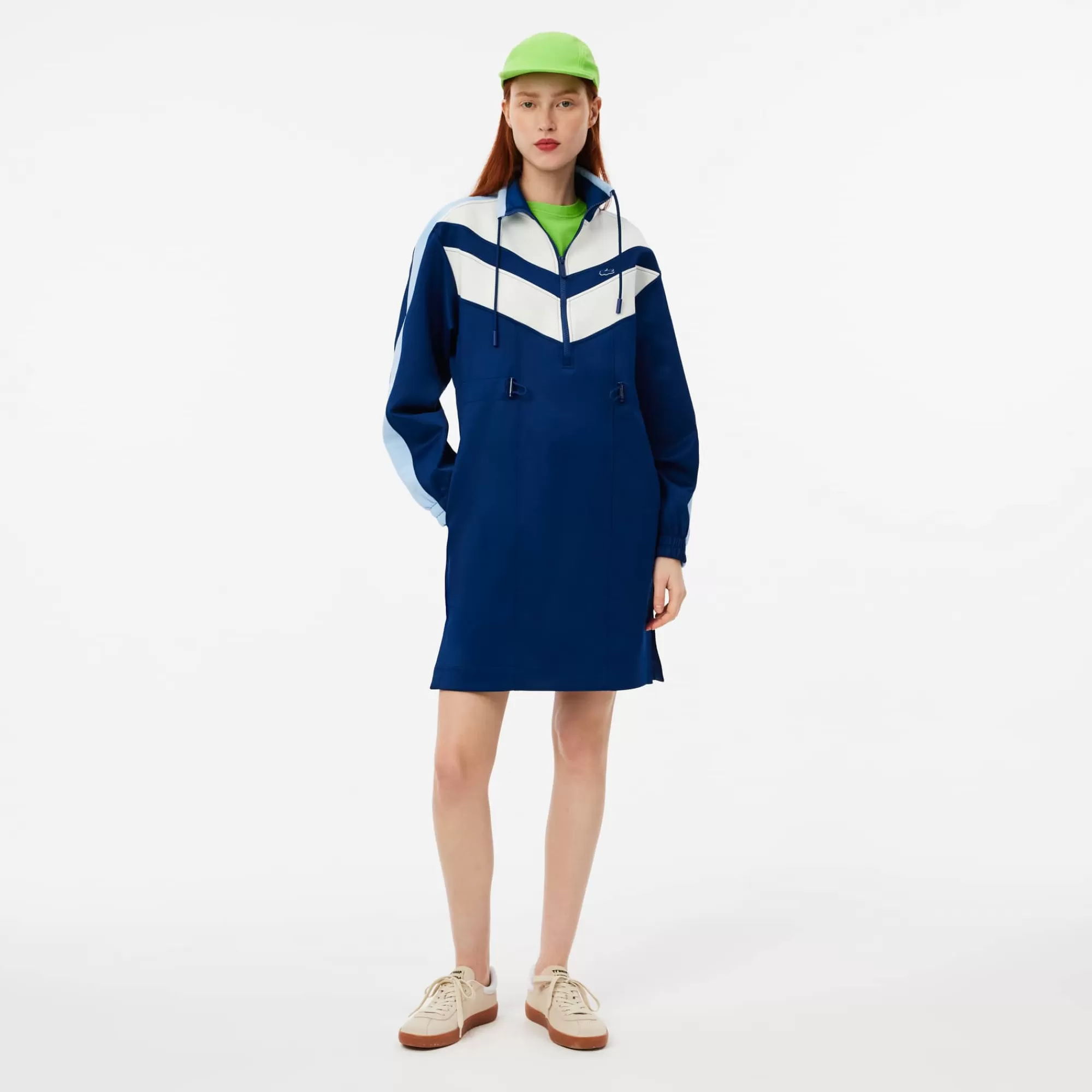 MULHER LACOSTE Vestidos & Saias^Vestido tipo Sweatshirt em Interlock Relaxed Fit