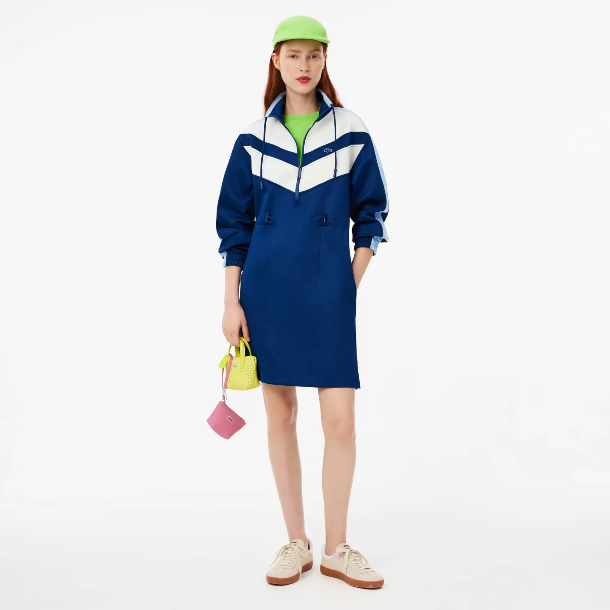 MULHER LACOSTE Vestidos & Saias^Vestido tipo Sweatshirt em Interlock Relaxed Fit
